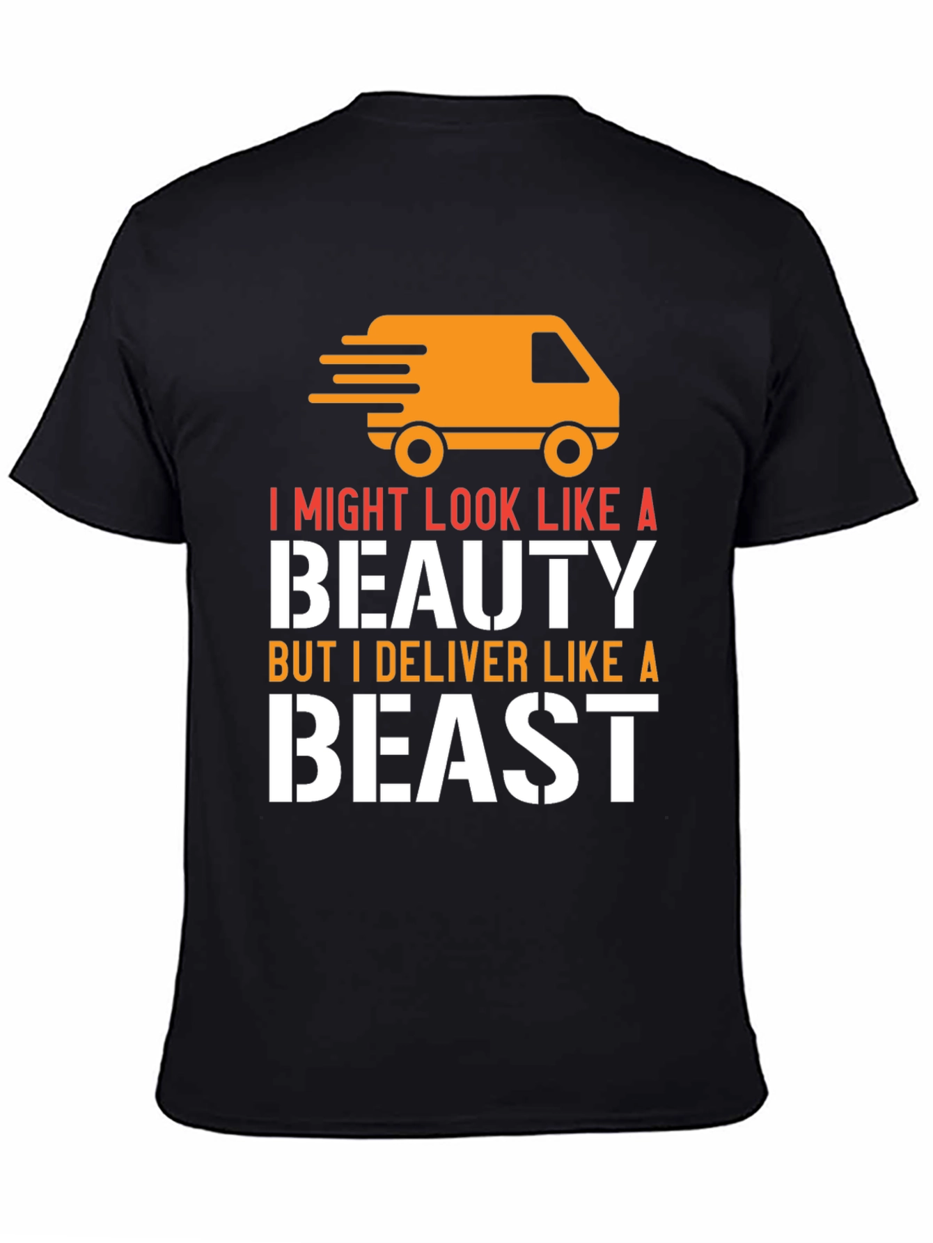 Beauty & Beast Delivery T-Shirt - Black Graphic Tee