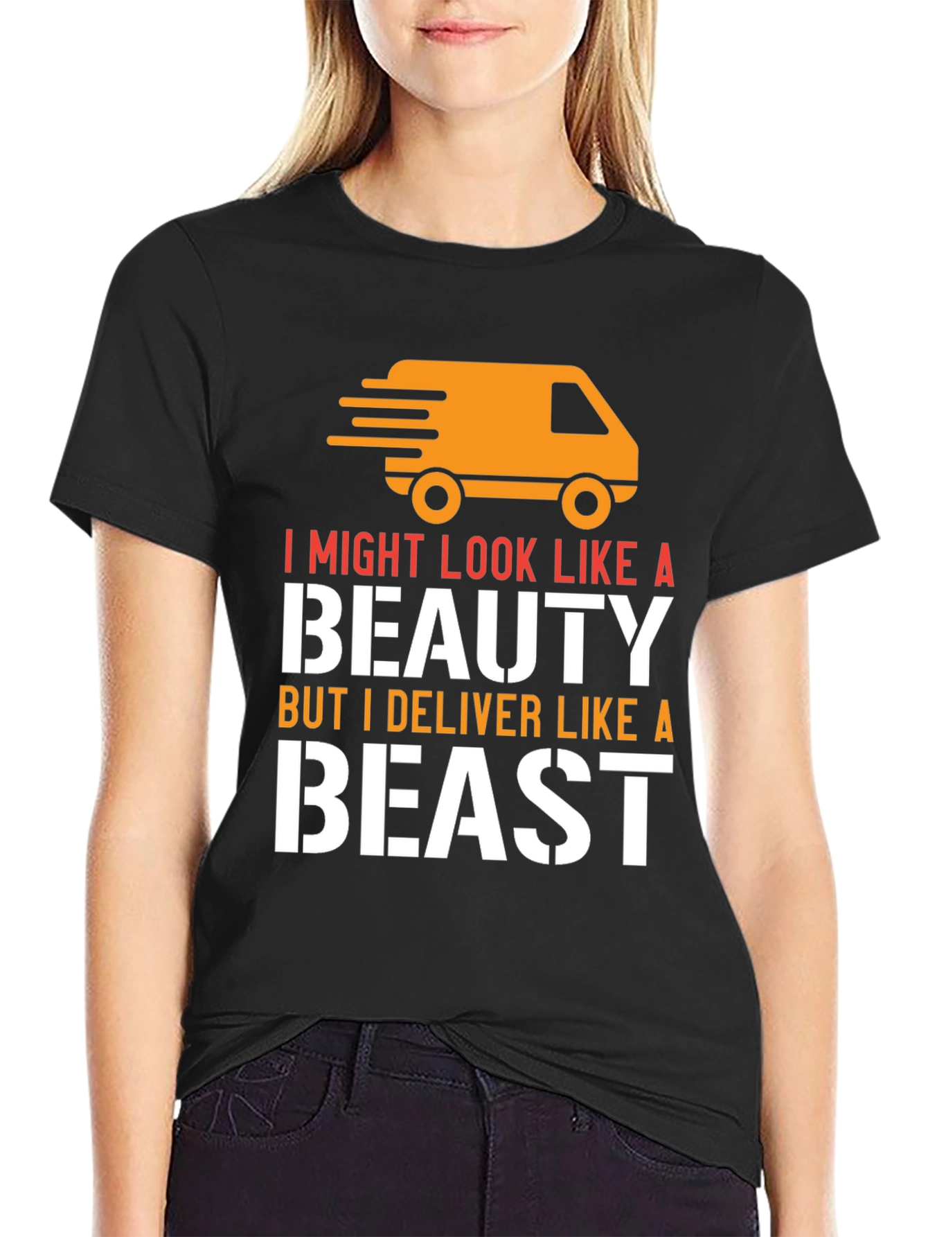 Beauty & Beast Delivery T-Shirt - Black Graphic Tee