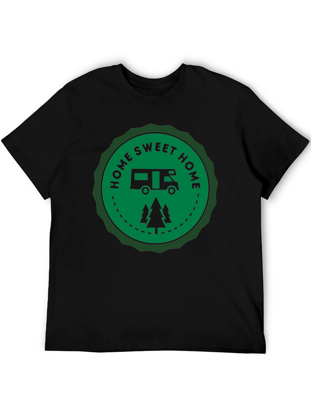 Home Sweet Home Camper Graphic Tee - Black