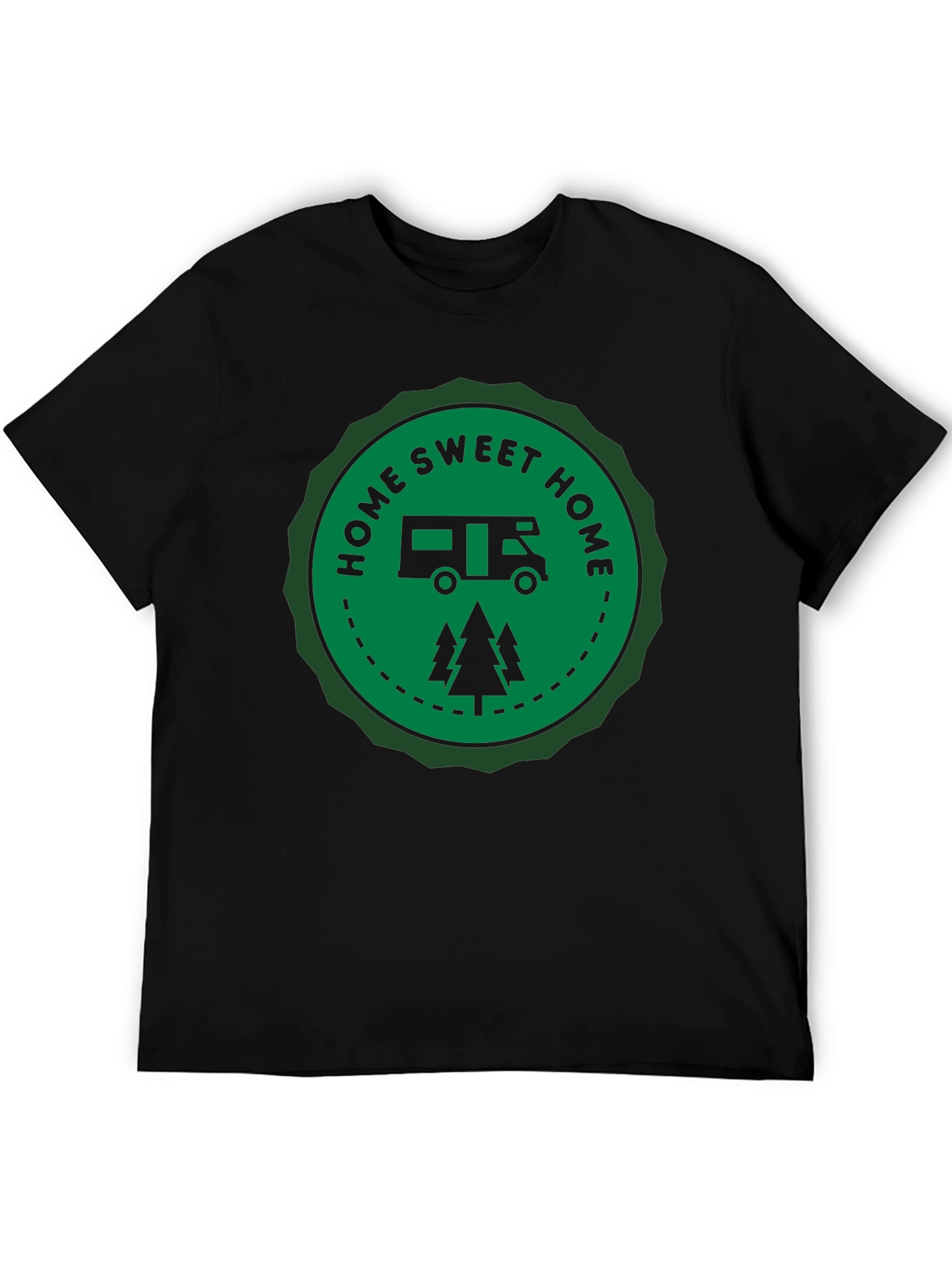 Home Sweet Home Camper Graphic Tee - Black