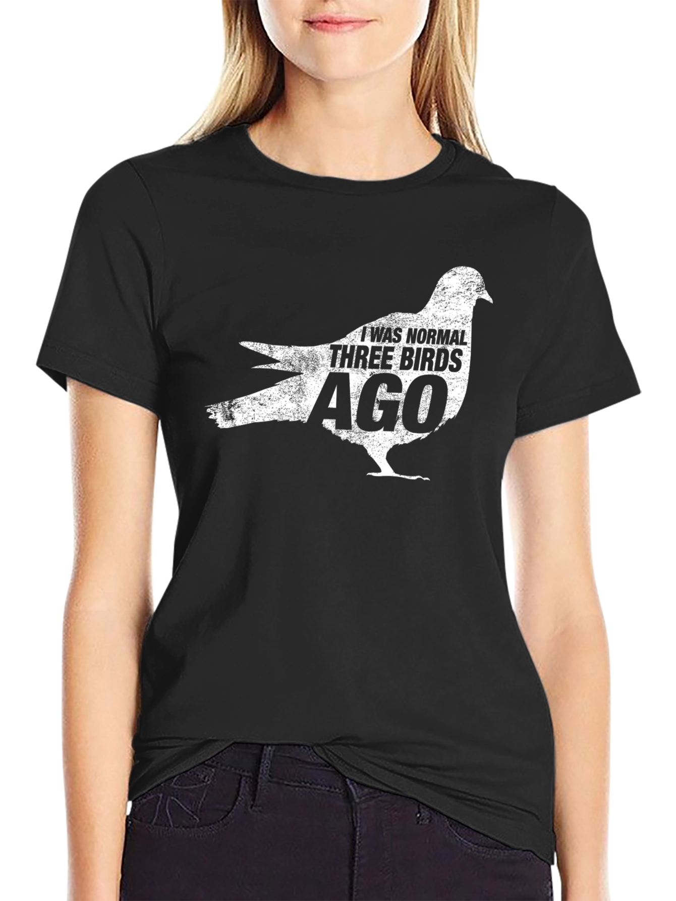 Normal Three Birds Ago Black T-Shirt