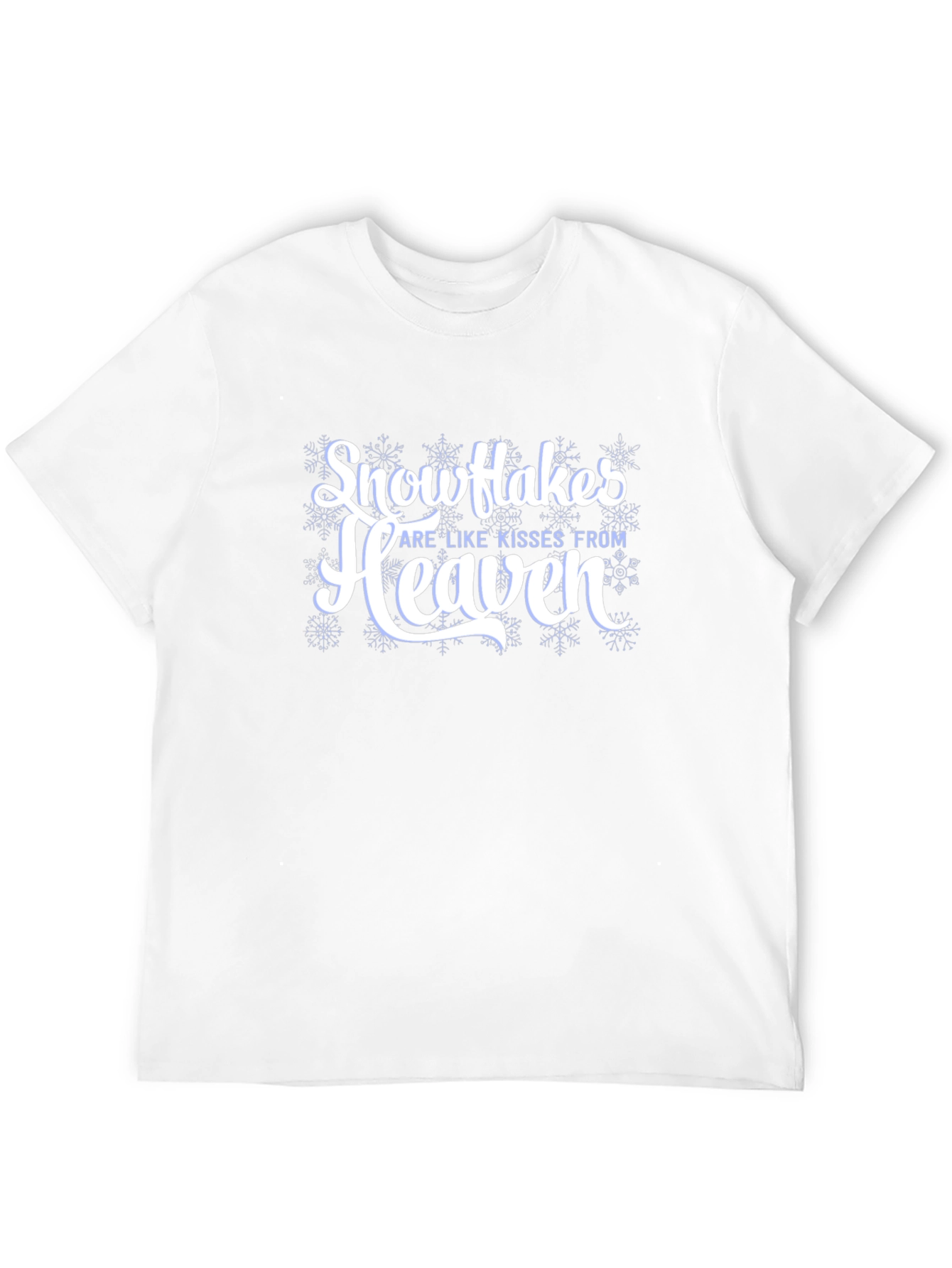 Snowflakes are Like Kisses From Heaven Black T-Shirt