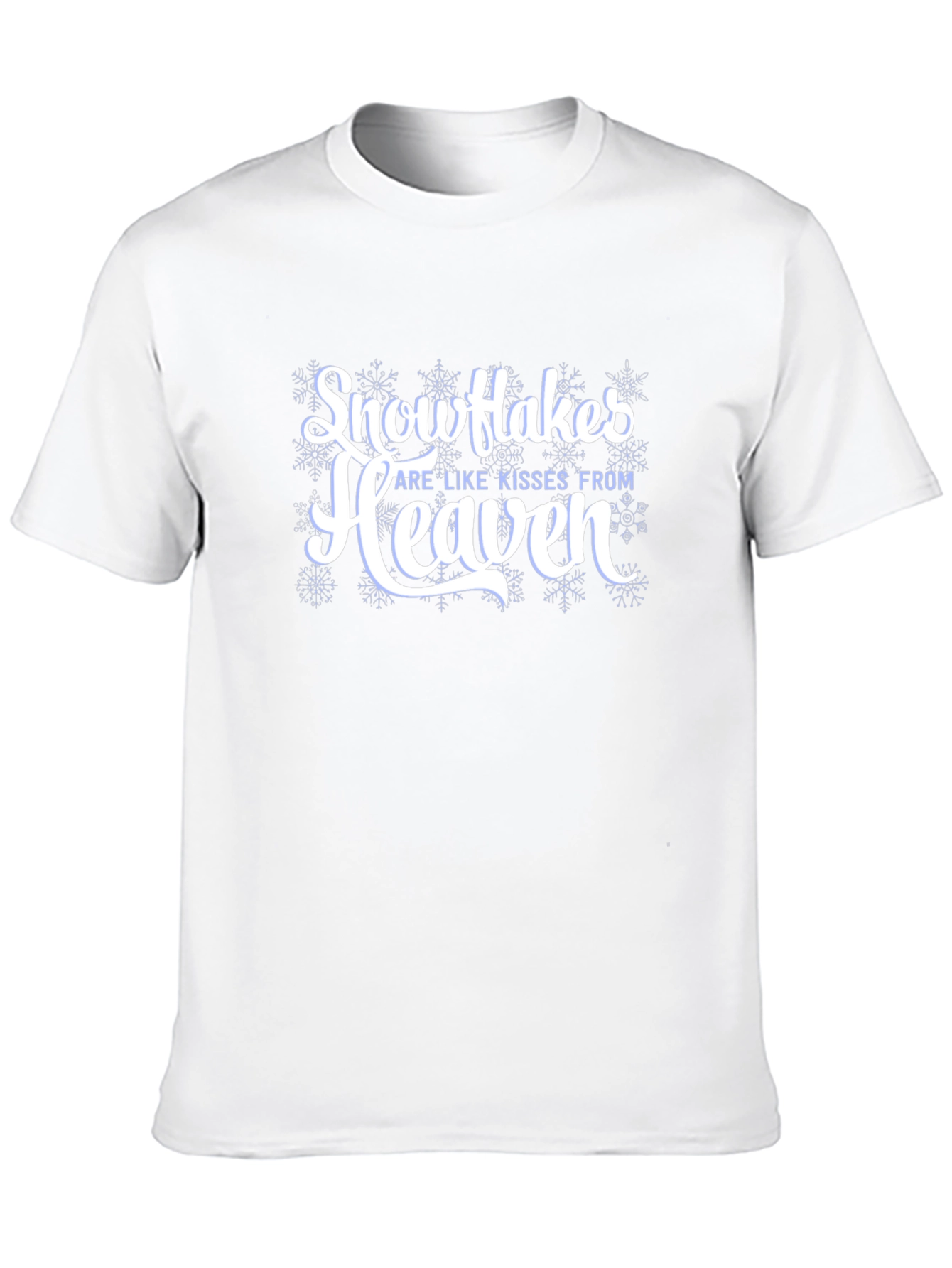Snowflakes are Like Kisses From Heaven Black T-Shirt
