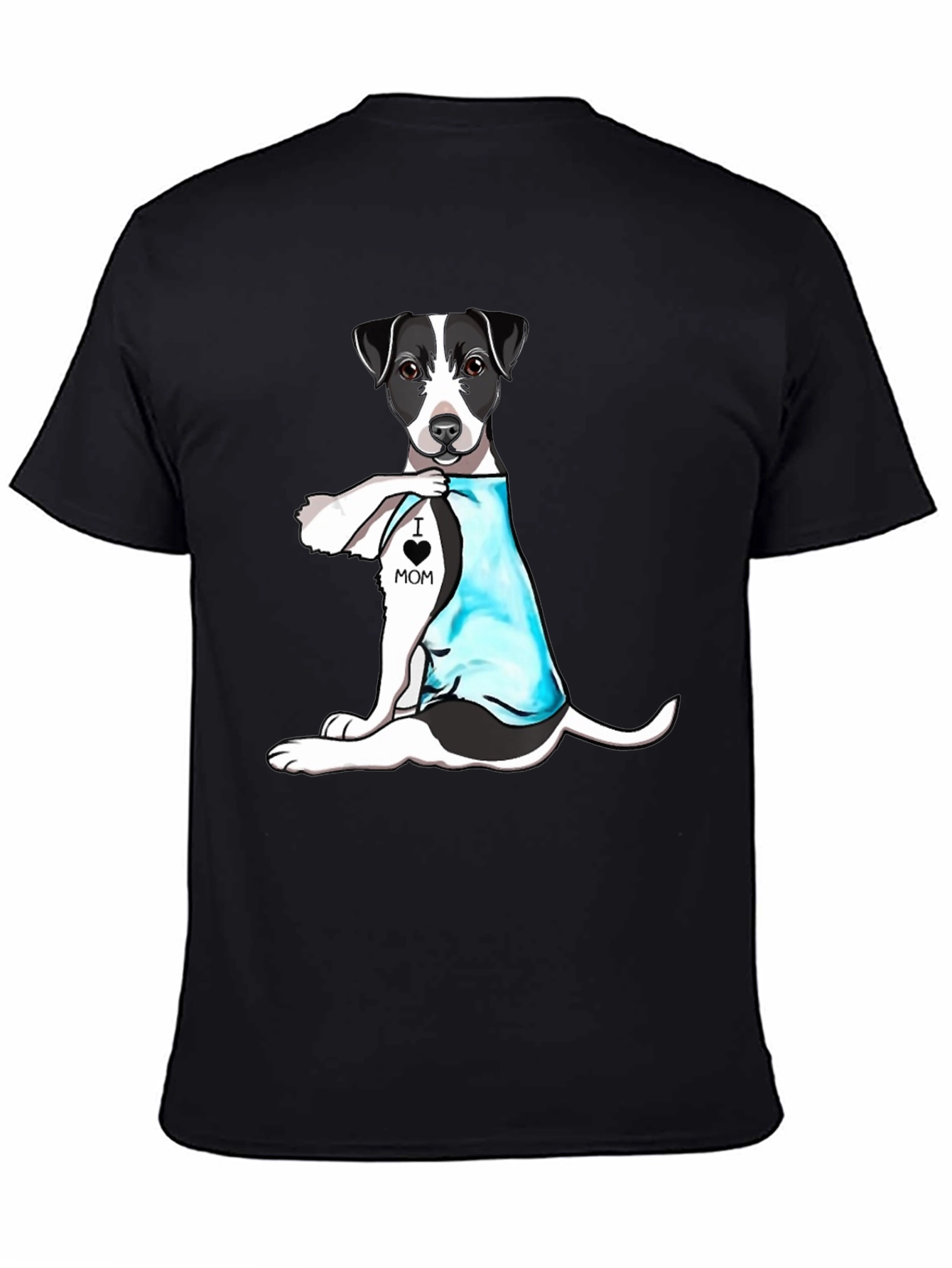 Dog Mom T-Shirt -  I Heart Mom Tattoo Dog Tee