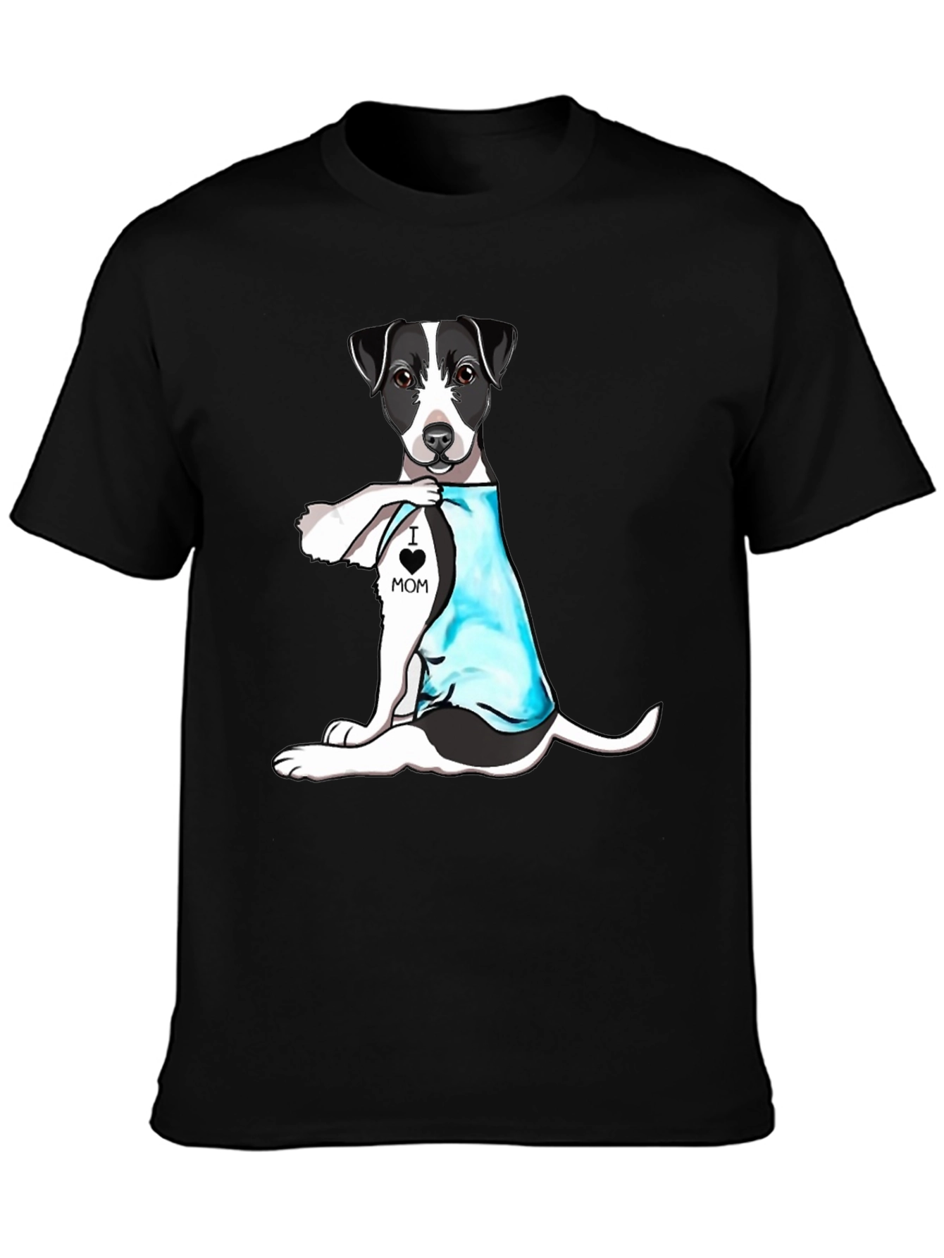 Dog Mom T-Shirt -  I Heart Mom Tattoo Dog Tee