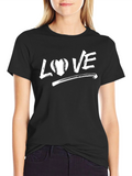 Love Baseball Black T-Shirt