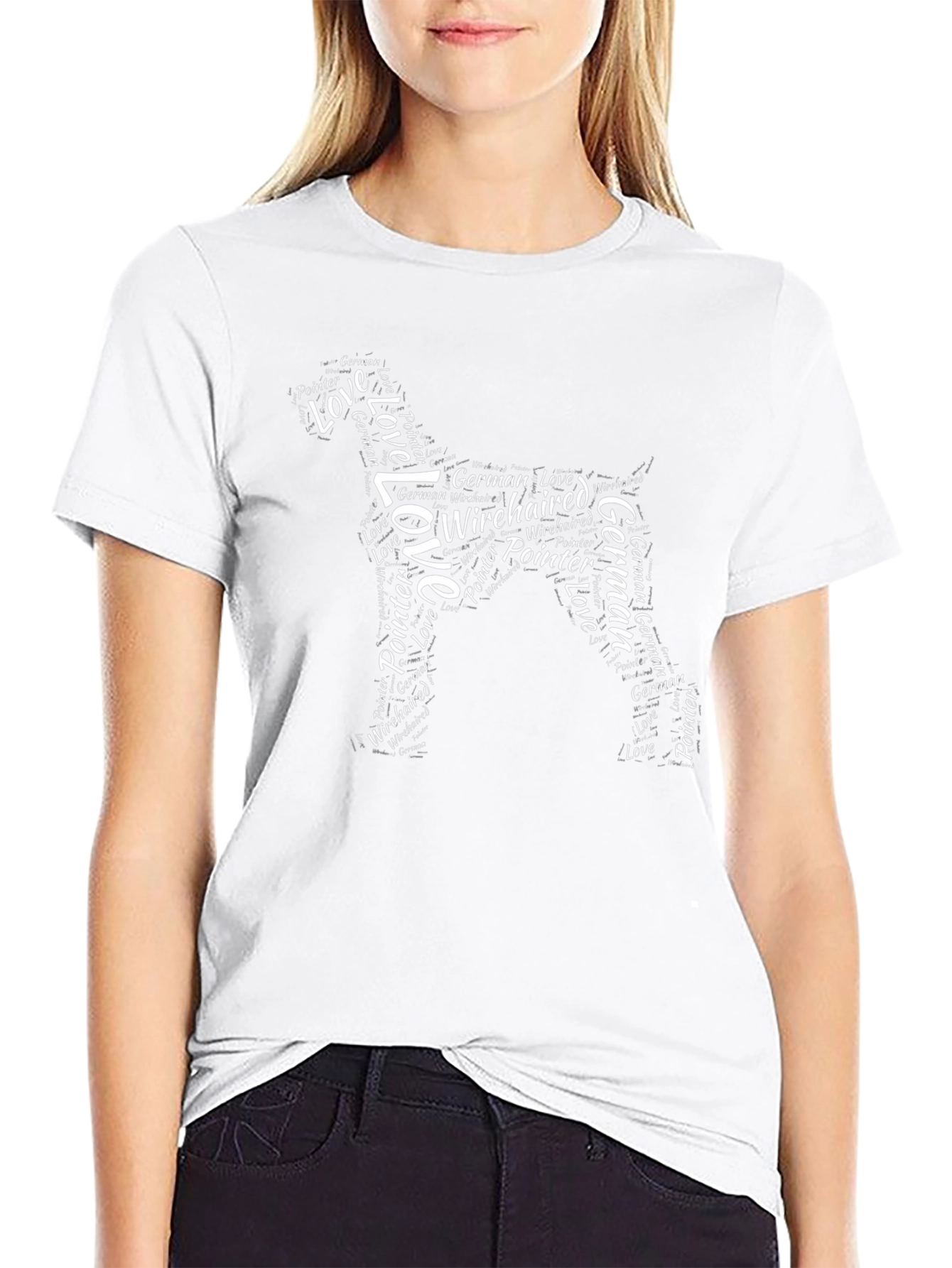 German Wirehaired Pointer Word Art T-Shirt