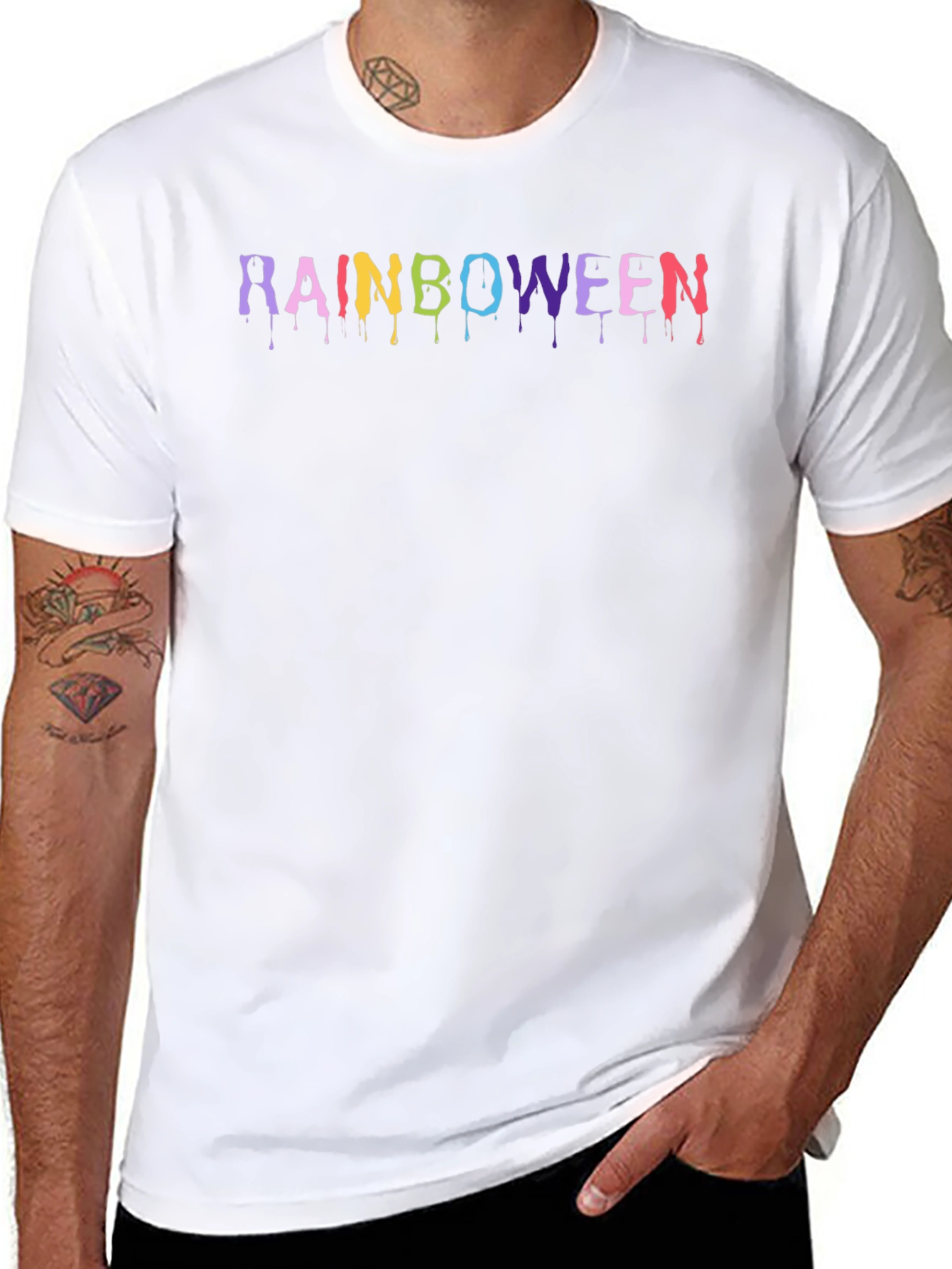 Rainboween Graphic T-Shirt - Halloween Rainbow