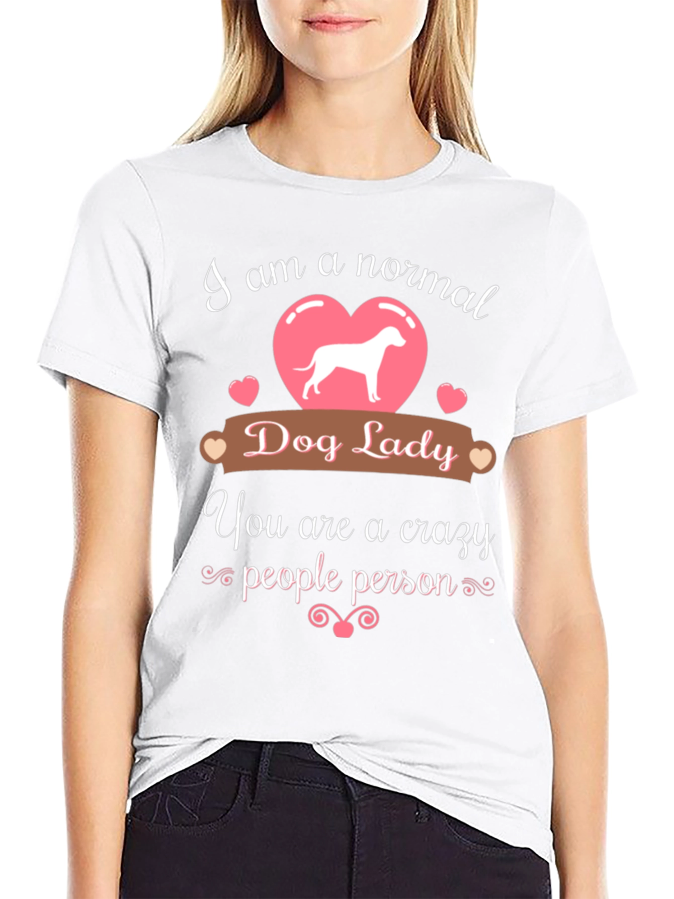 Funny Dog Lady T-Shirt - Crazy People Person Tee