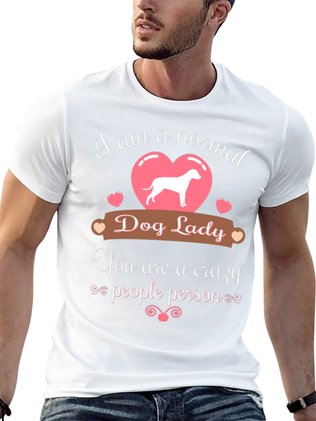 Funny Dog Lady T-Shirt - Crazy People Person Tee