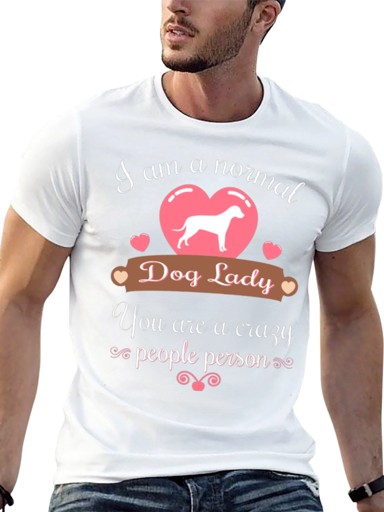 Funny Dog Lady T-Shirt - Crazy People Person Tee