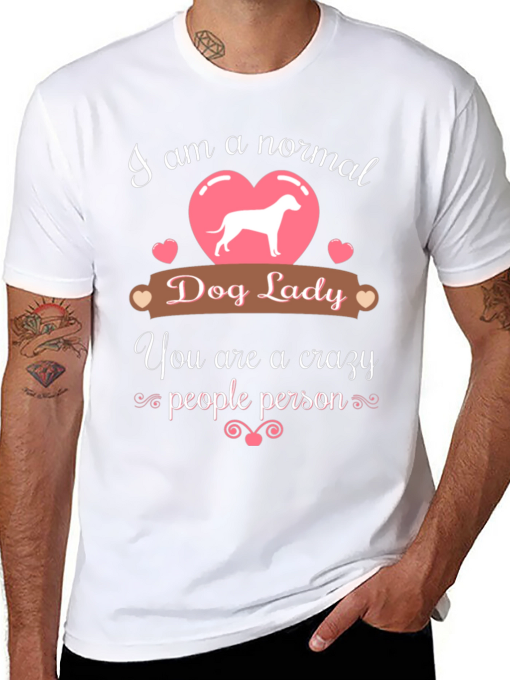 Funny Dog Lady T-Shirt - Crazy People Person Tee