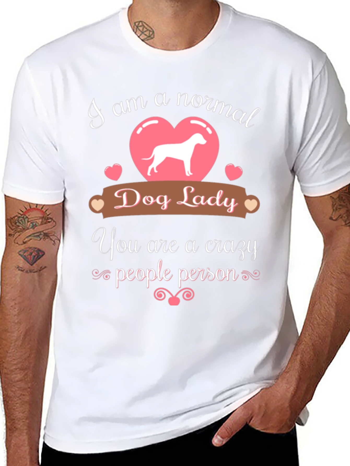 Funny Dog Lady T-Shirt - Crazy People Person Tee