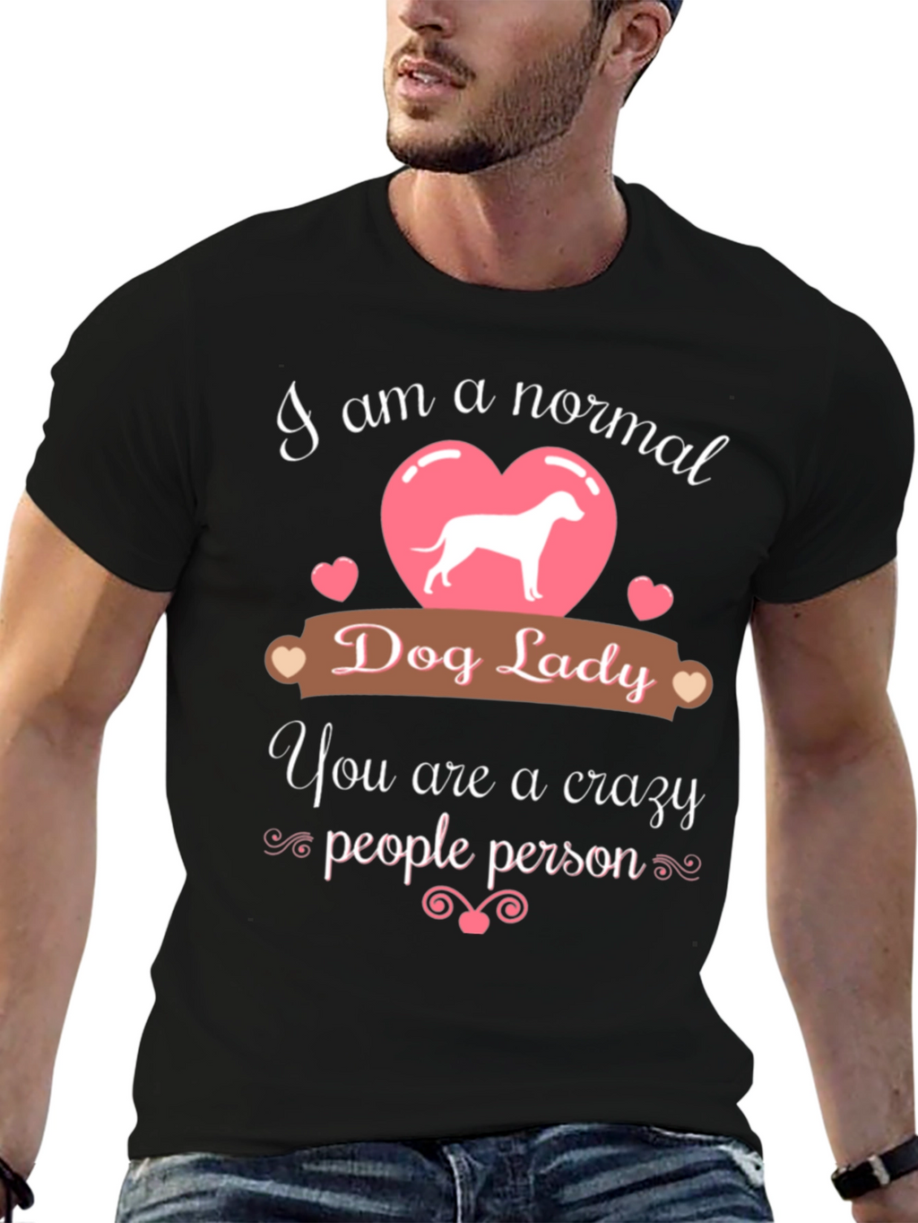 Funny Dog Lady T-Shirt - Crazy People Person Tee