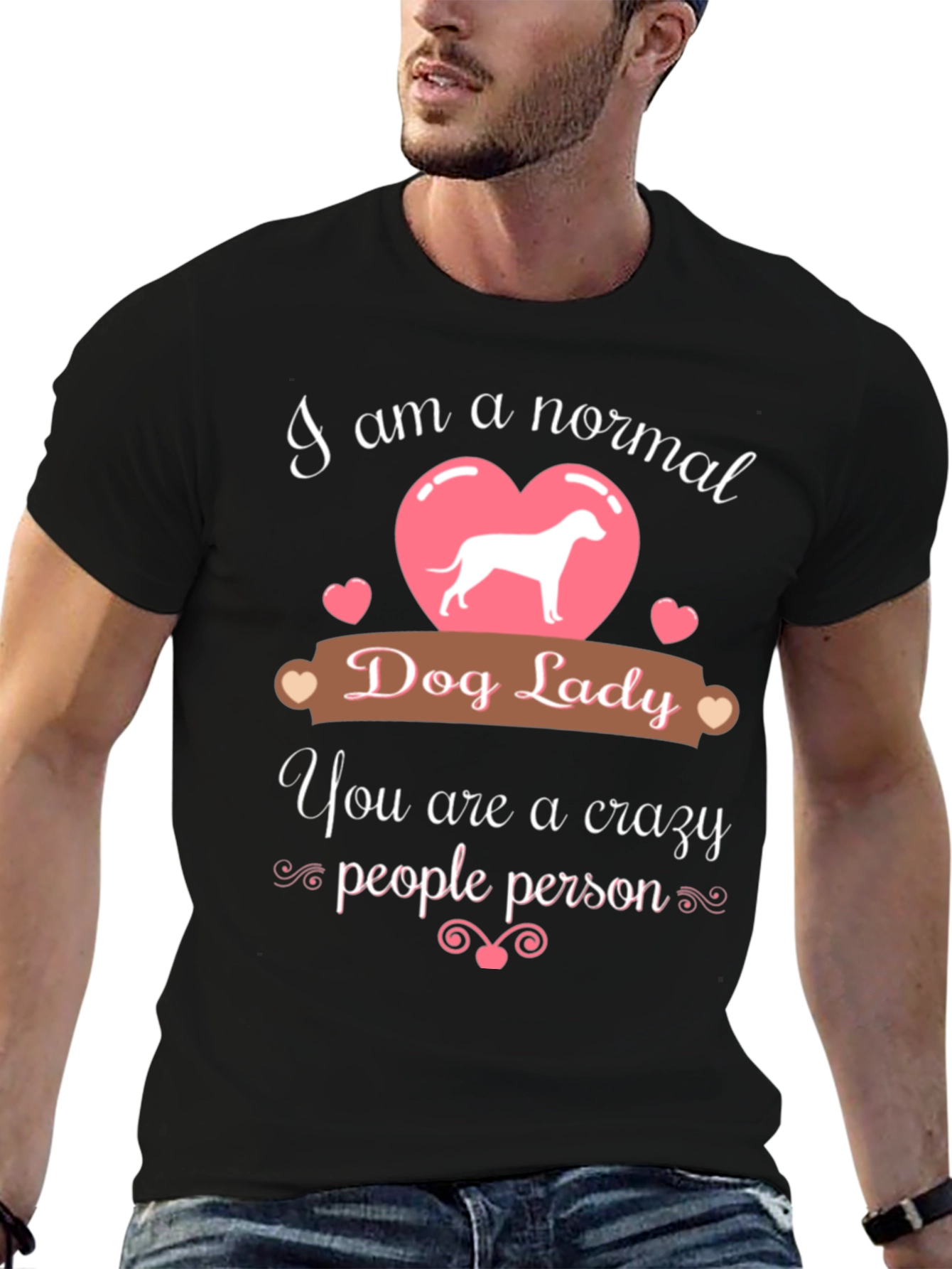 Funny Dog Lady T-Shirt - Crazy People Person Tee