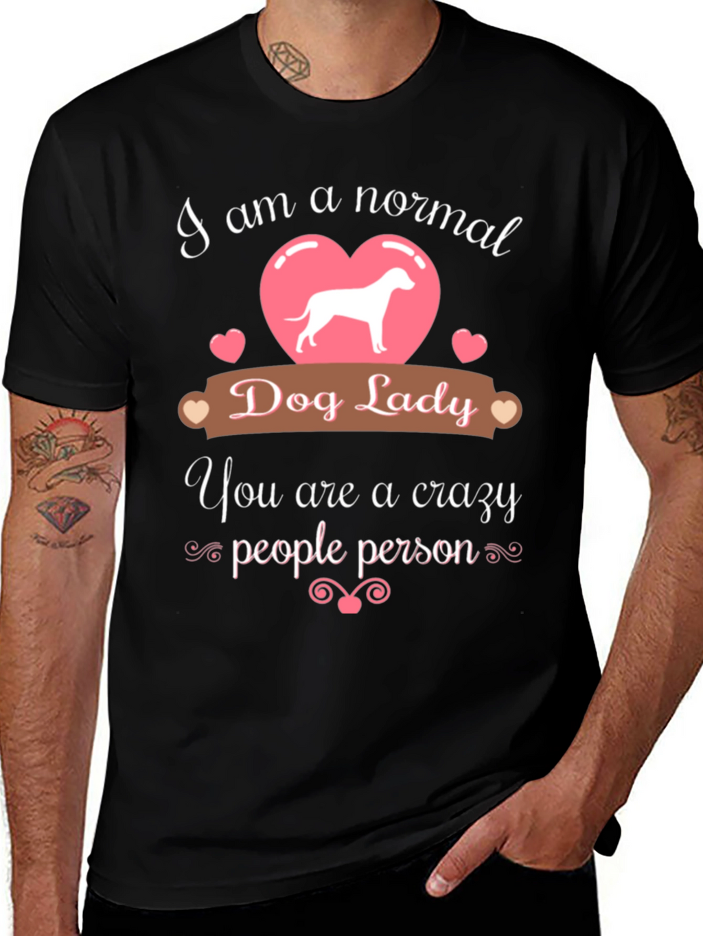 Funny Dog Lady T-Shirt - Crazy People Person Tee