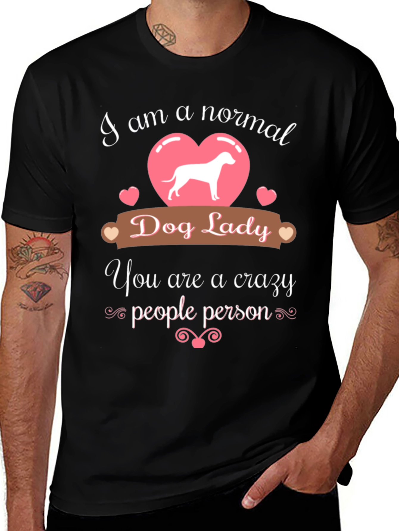 Funny Dog Lady T-Shirt - Crazy People Person Tee