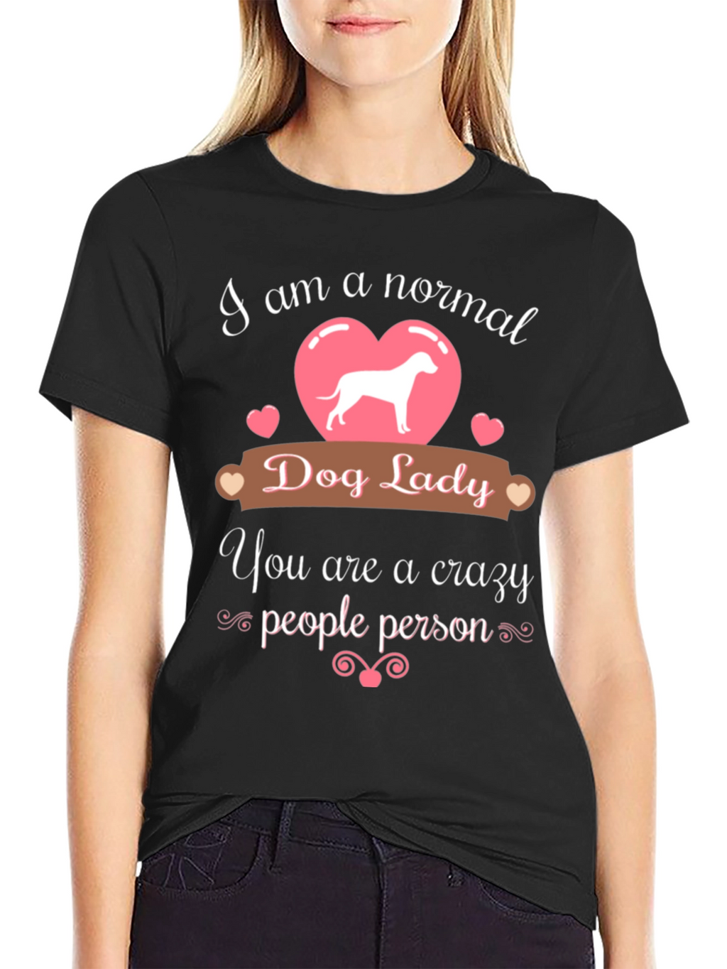 Funny Dog Lady T-Shirt - Crazy People Person Tee