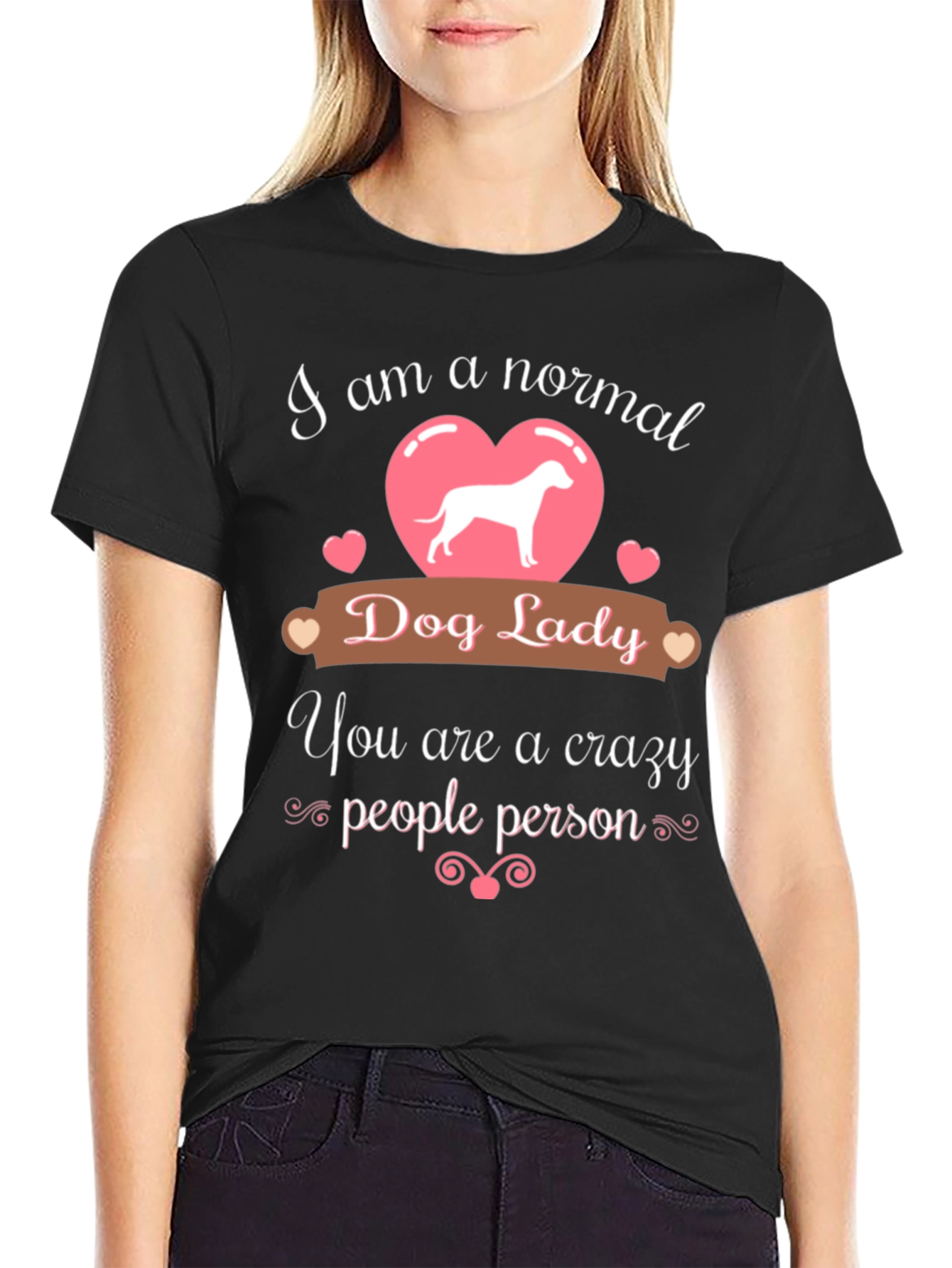 Funny Dog Lady T-Shirt - Crazy People Person Tee
