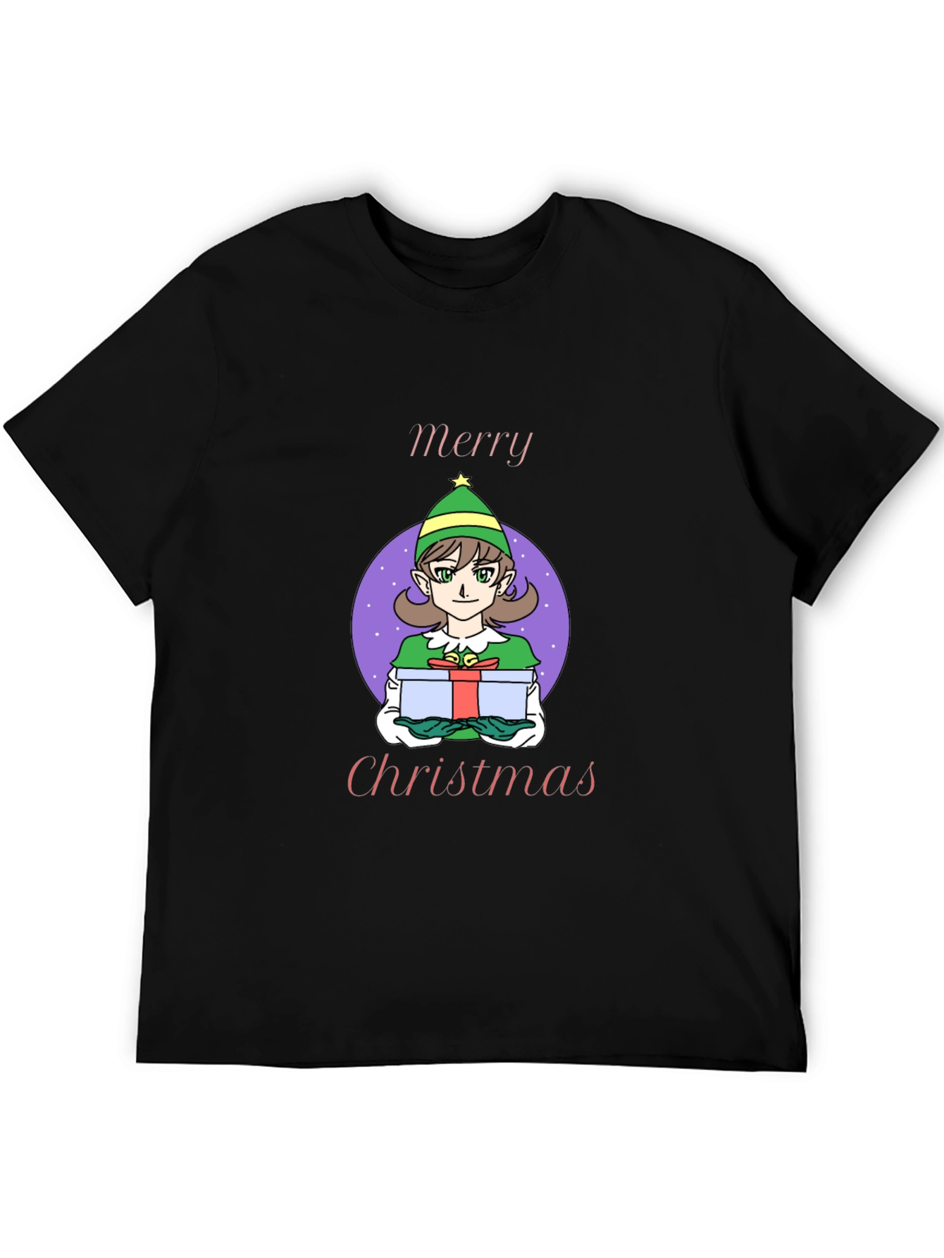 Merry Christmas Elf Girl Graphic T-Shirt