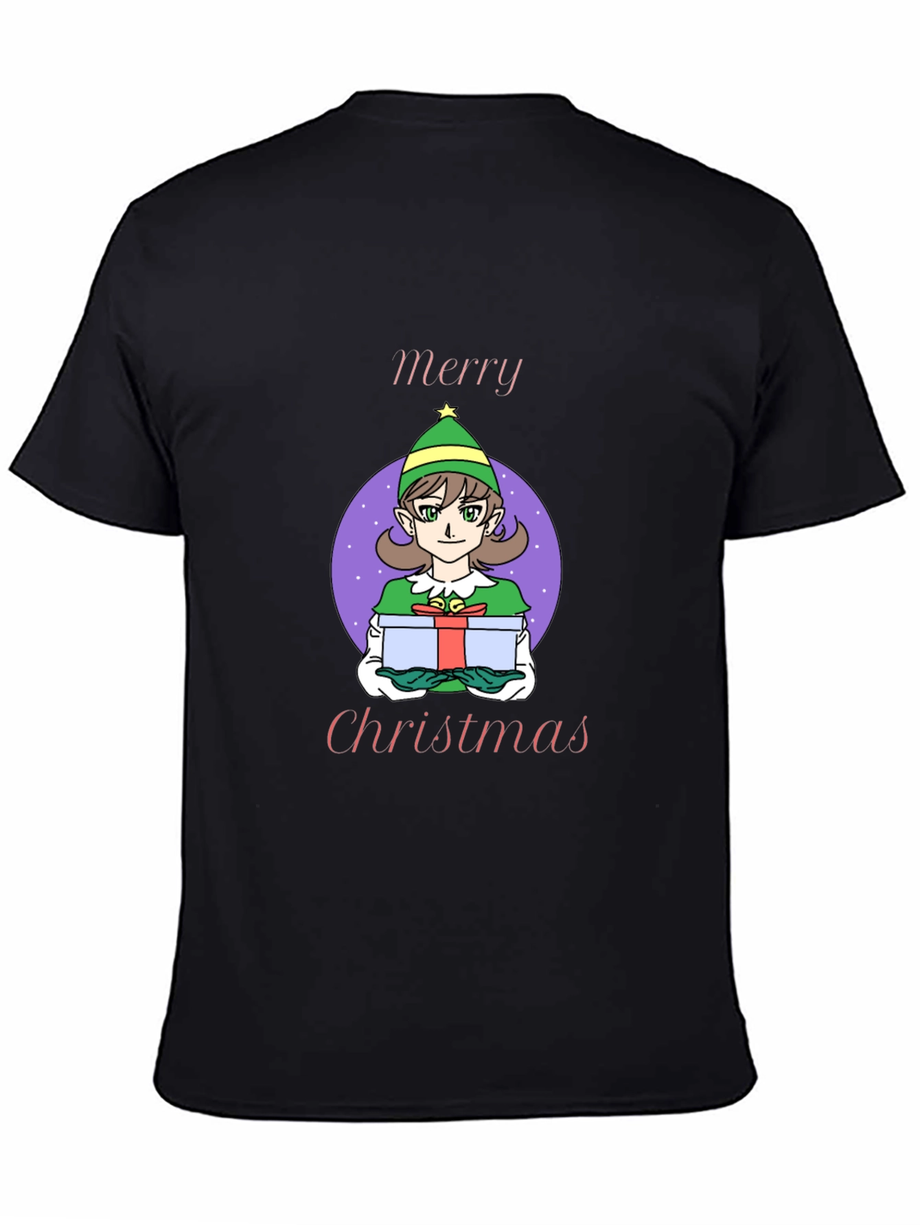 Merry Christmas Elf Girl Graphic T-Shirt