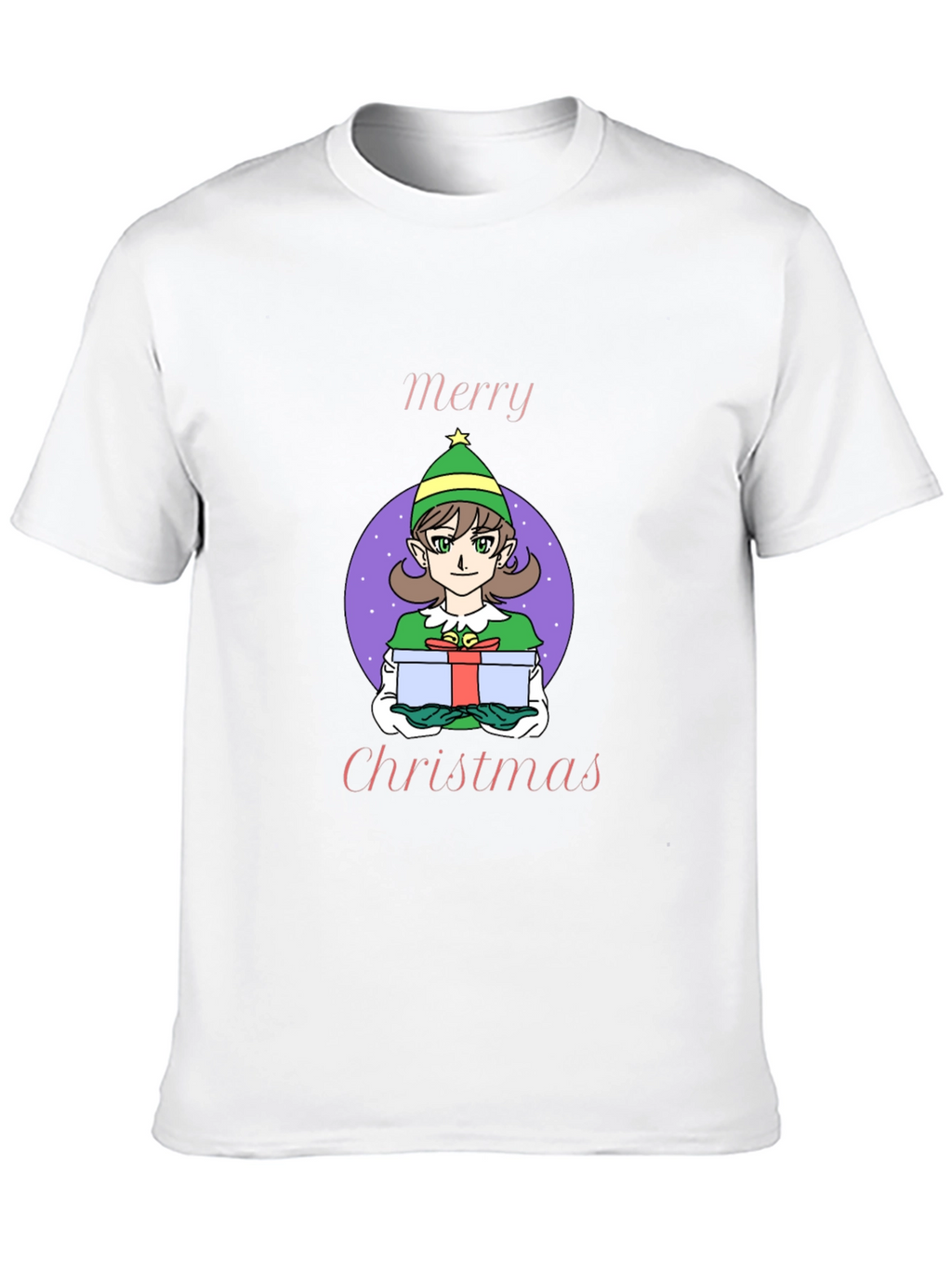 Merry Christmas Elf Girl Graphic T-Shirt