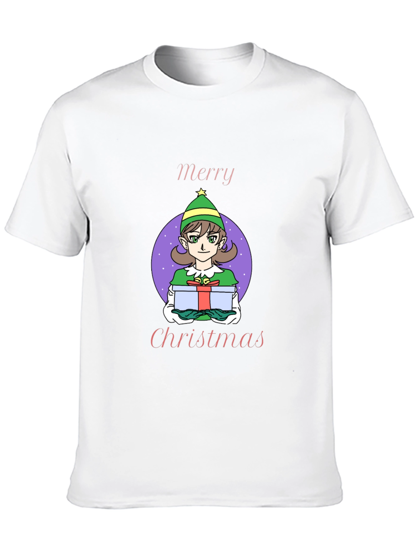 Merry Christmas Elf Girl Graphic T-Shirt