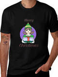 Merry Christmas Elf Girl Graphic T-Shirt