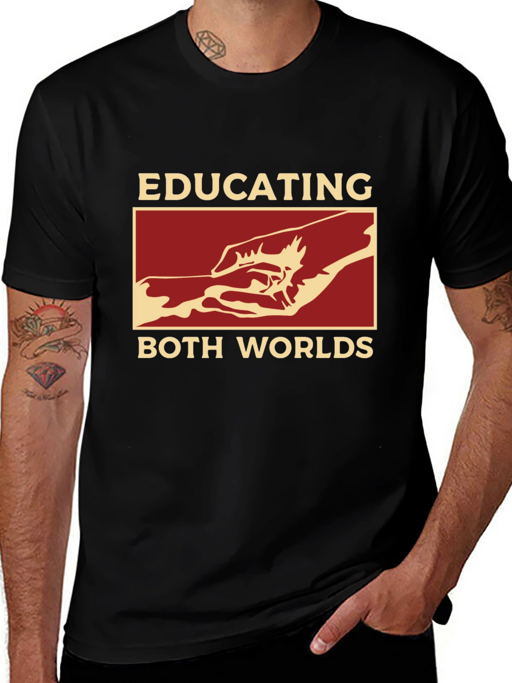 Educating Both Worlds Graphic T-Shirt
