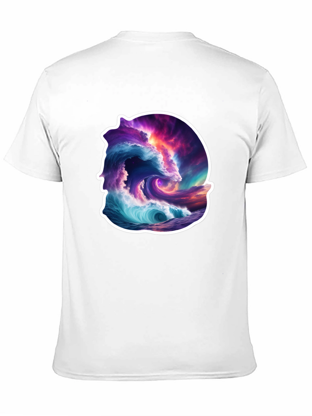 Ocean Wave Art Graphic Black T-Shirt