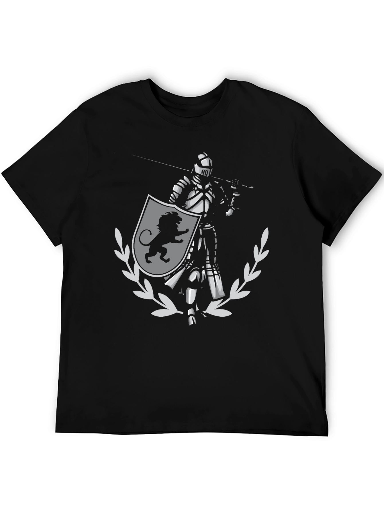 Knight & Lion Shield Graphic T-Shirt