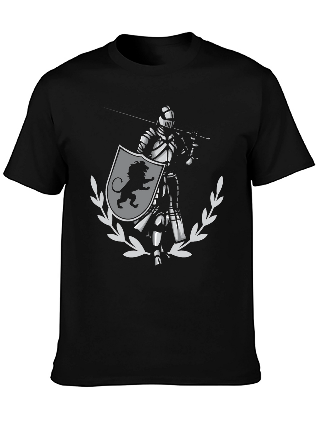 Knight & Lion Shield Graphic T-Shirt