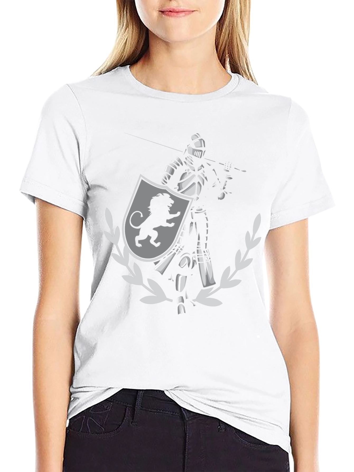 Knight & Lion Shield Graphic T-Shirt