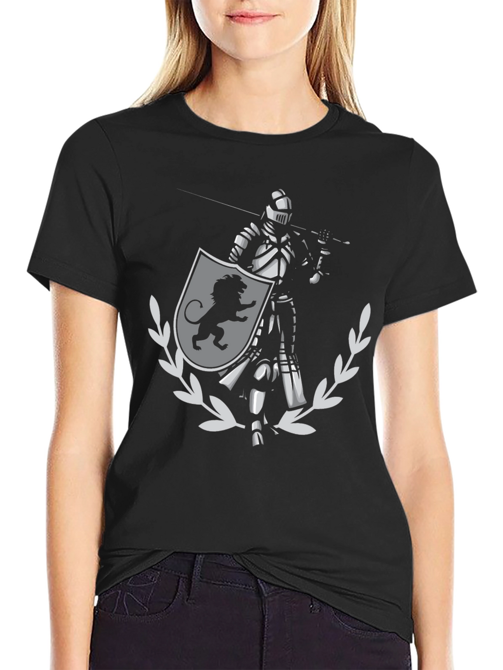 Knight & Lion Shield Graphic T-Shirt
