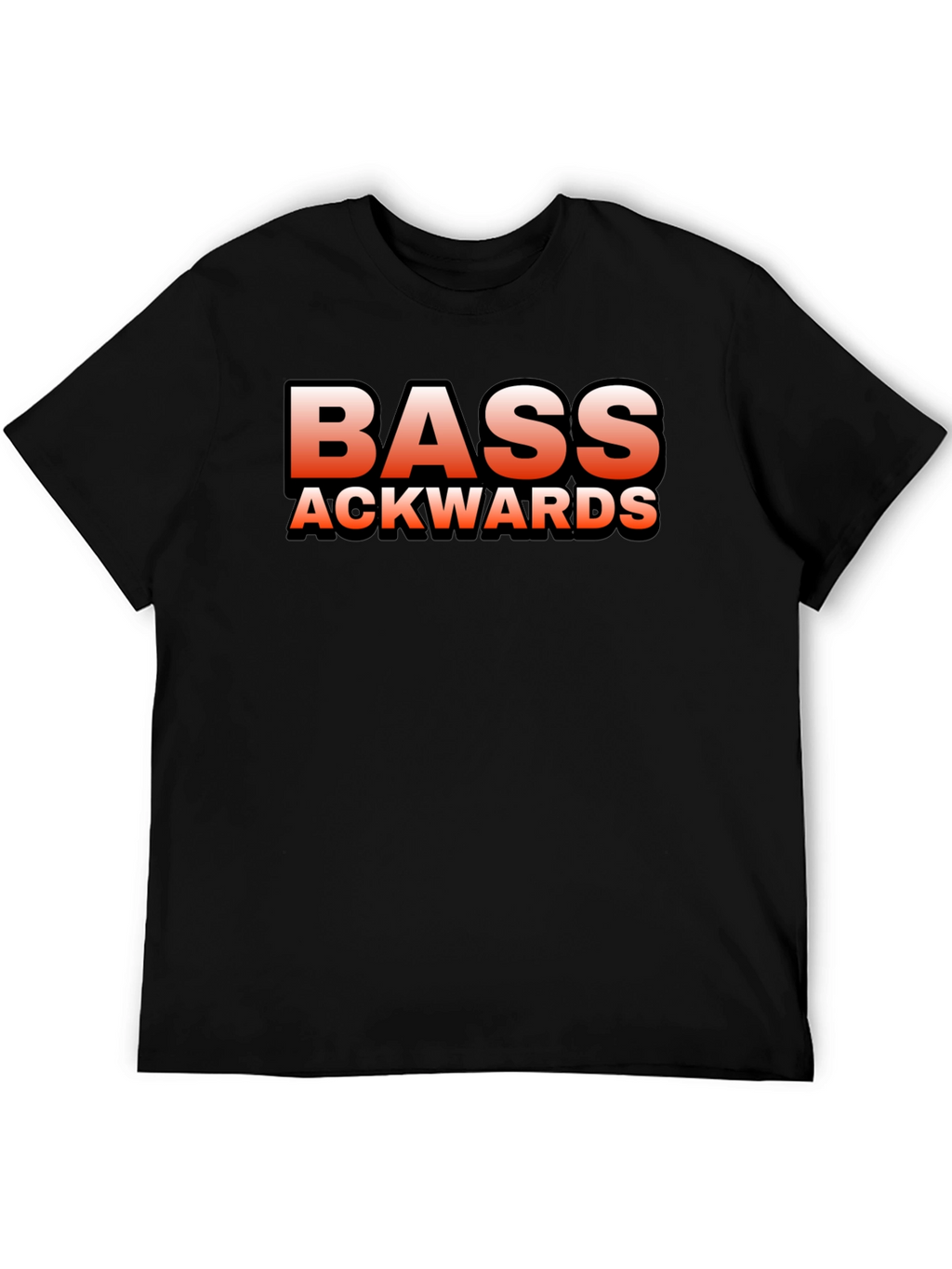 Bass Ackwards Black Graphic T-Shirt