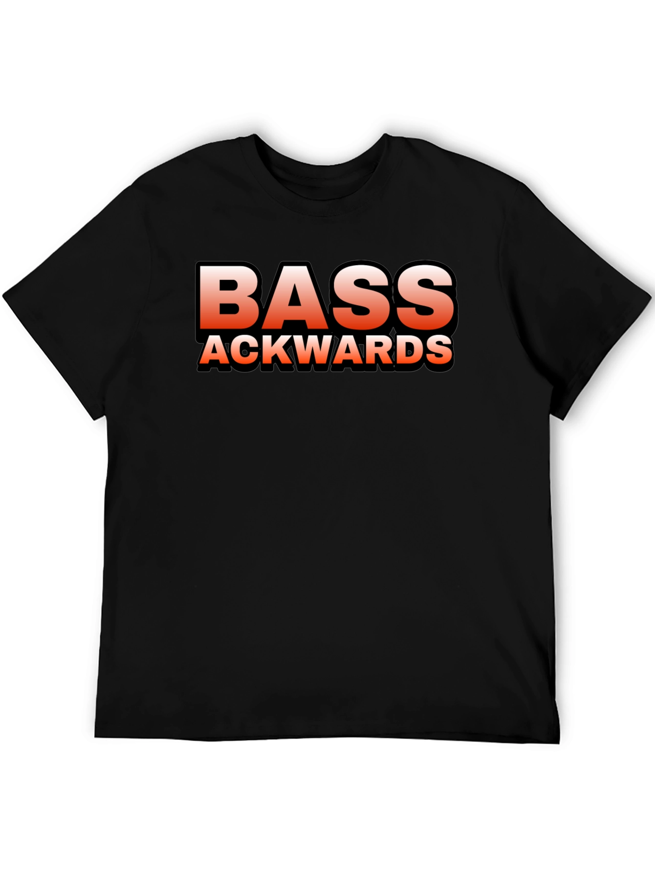 Bass Ackwards Black Graphic T-Shirt