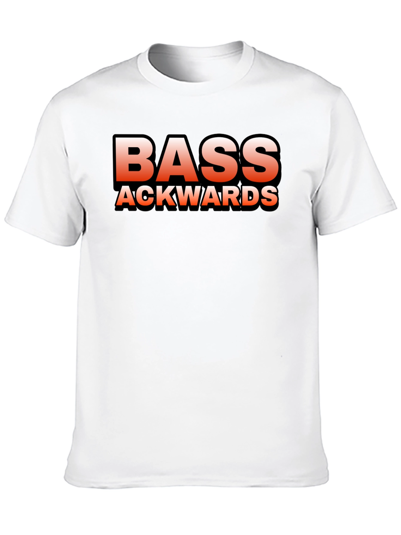Bass Ackwards Black Graphic T-Shirt