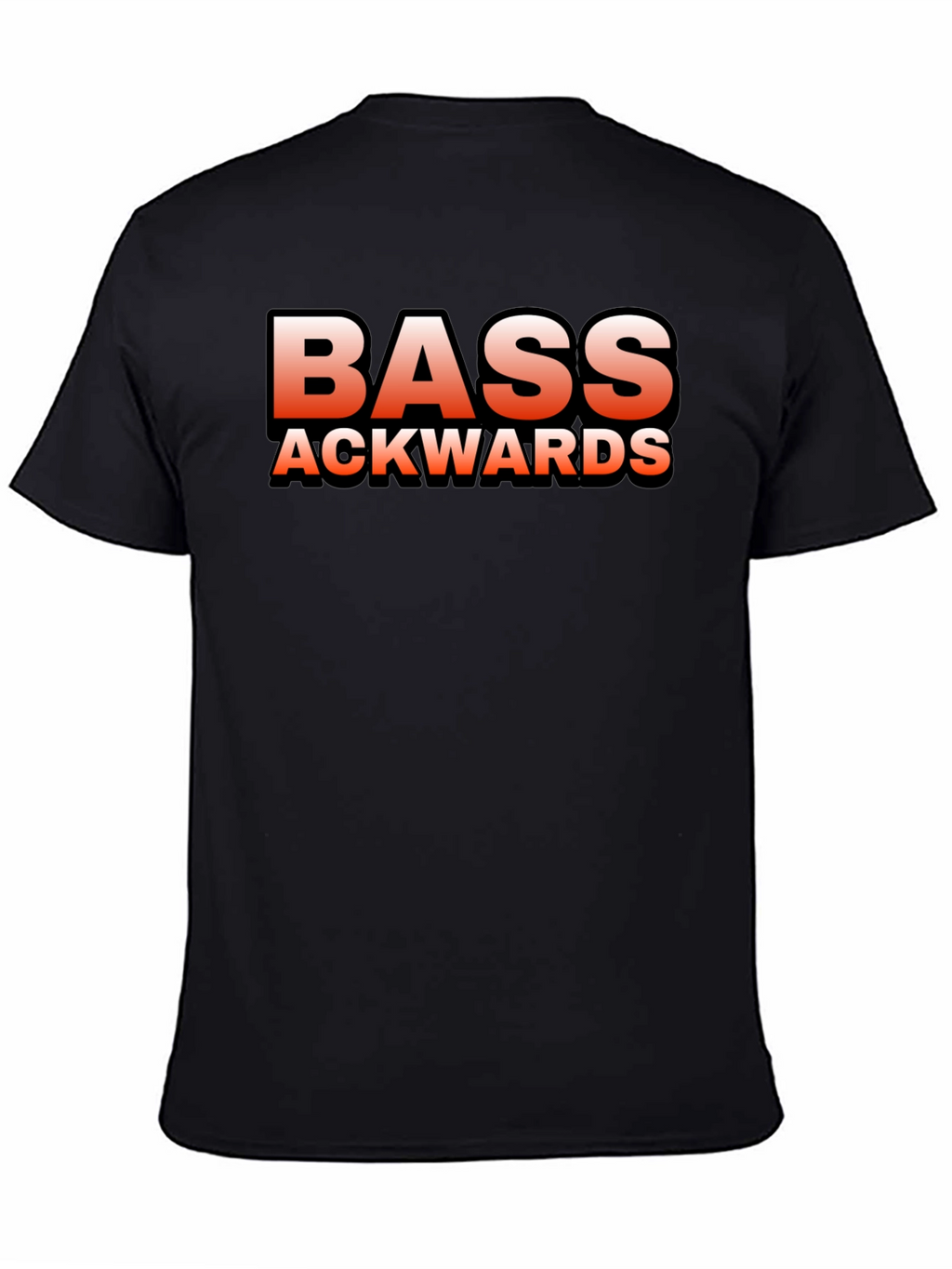 Bass Ackwards Black Graphic T-Shirt