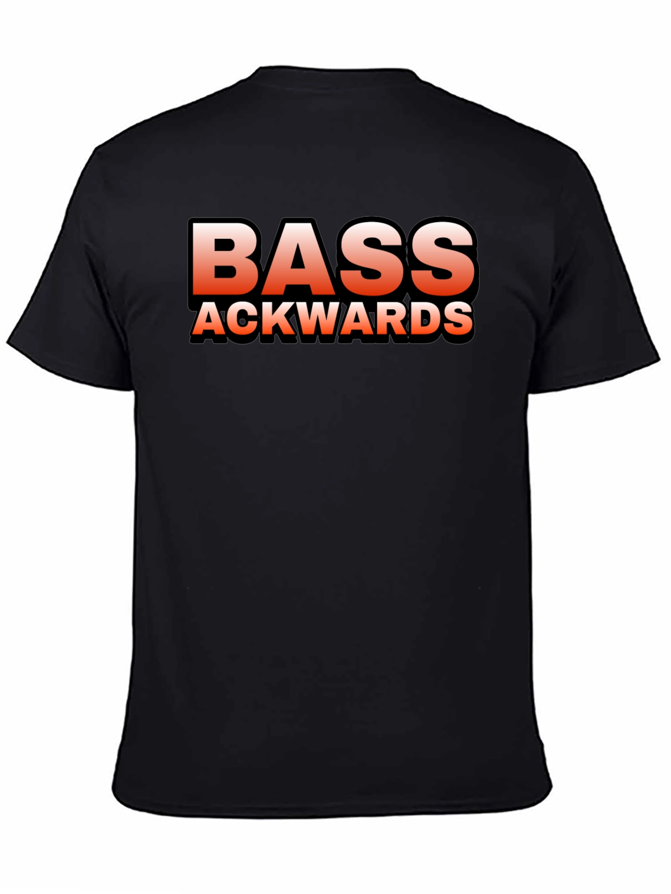 Bass Ackwards Black Graphic T-Shirt