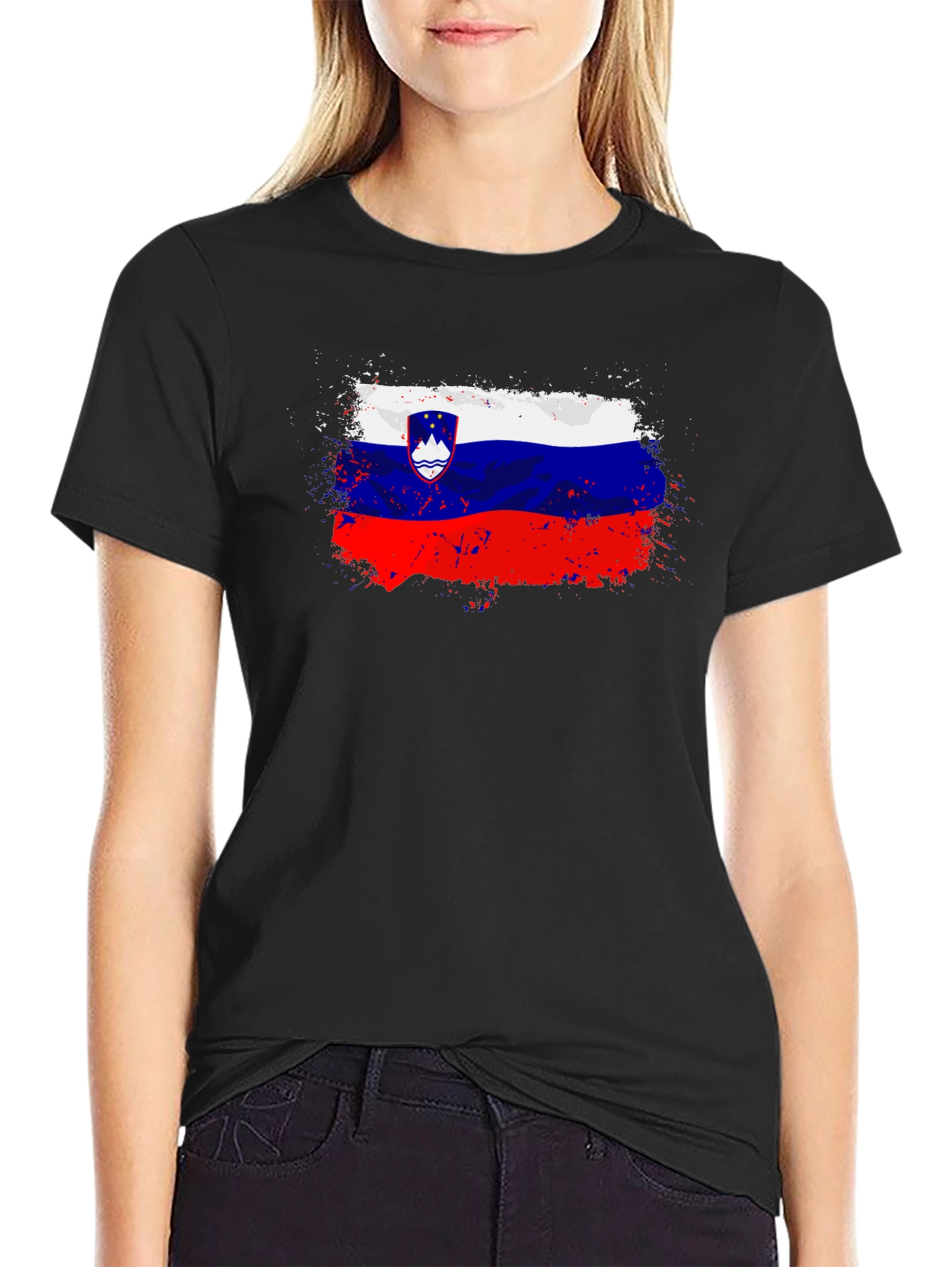 Slovenia Flag T-Shirt - Distressed Design