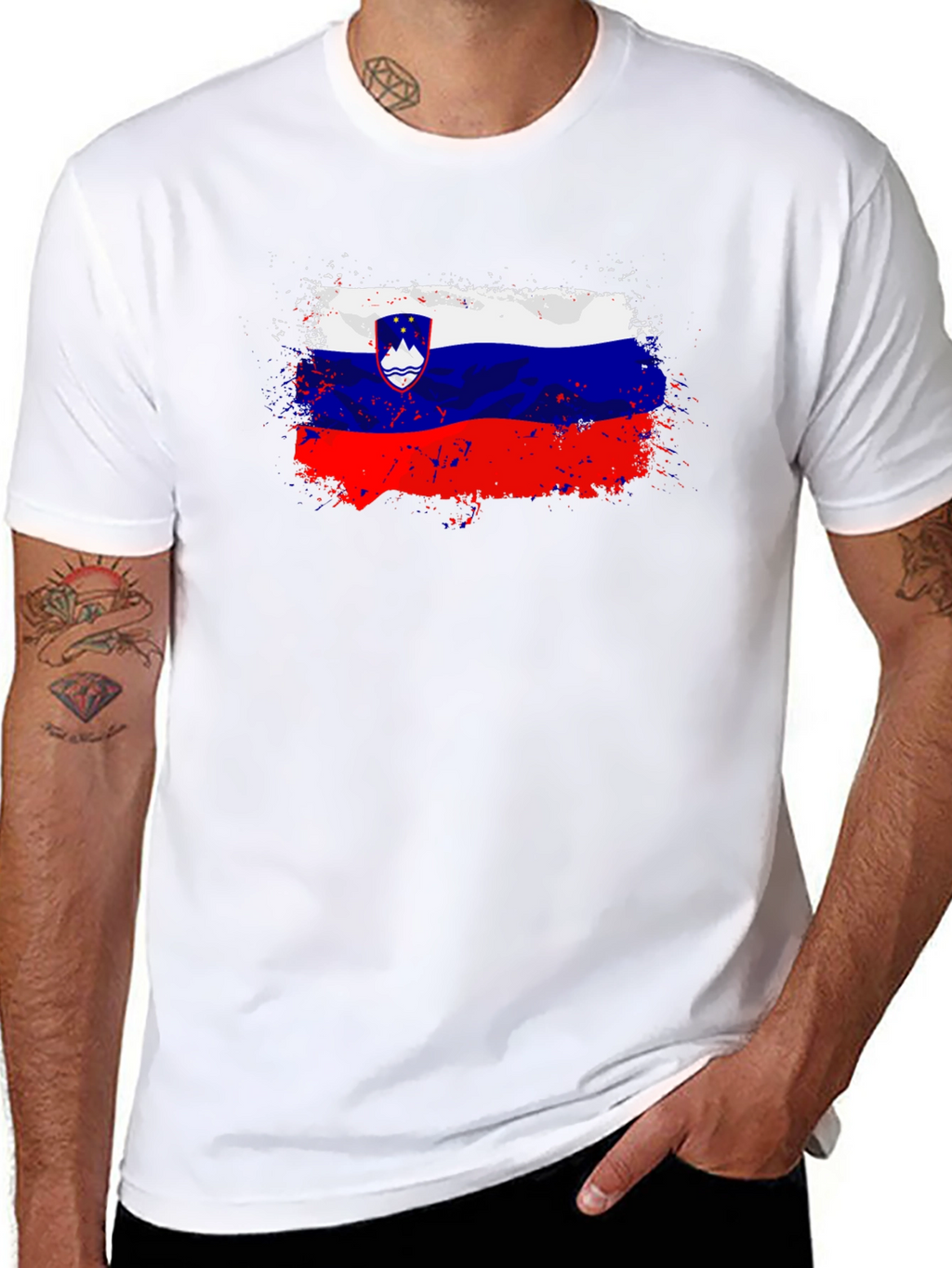 Slovenia Flag T-Shirt - Distressed Design