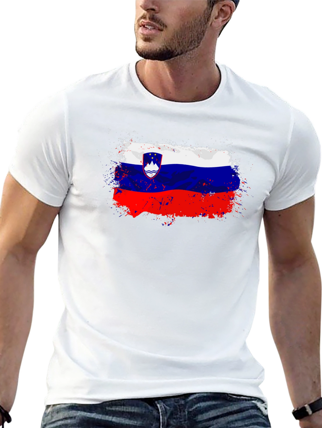 Slovenia Flag T-Shirt - Distressed Design