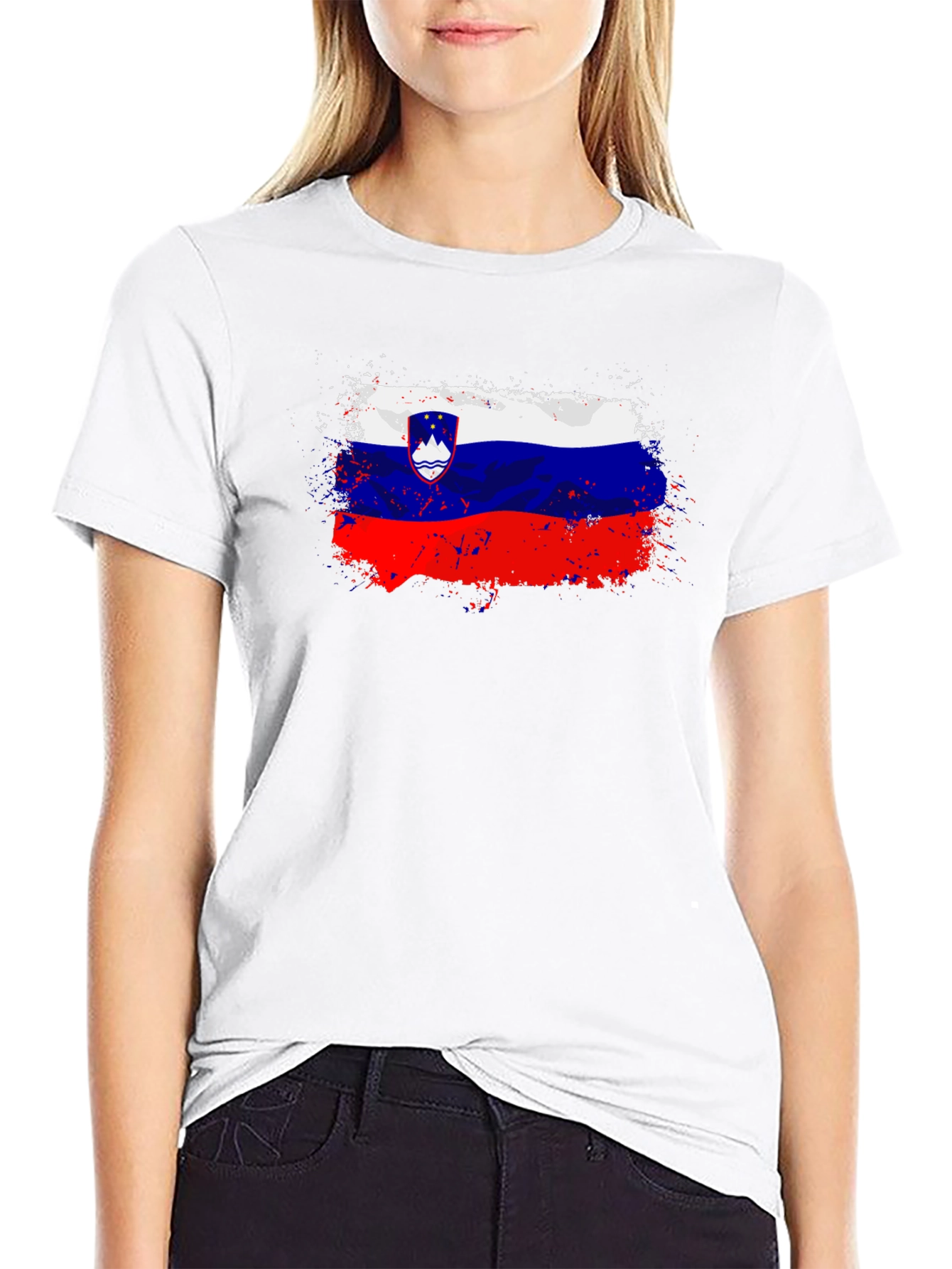 Slovenia Flag T-Shirt - Distressed Design