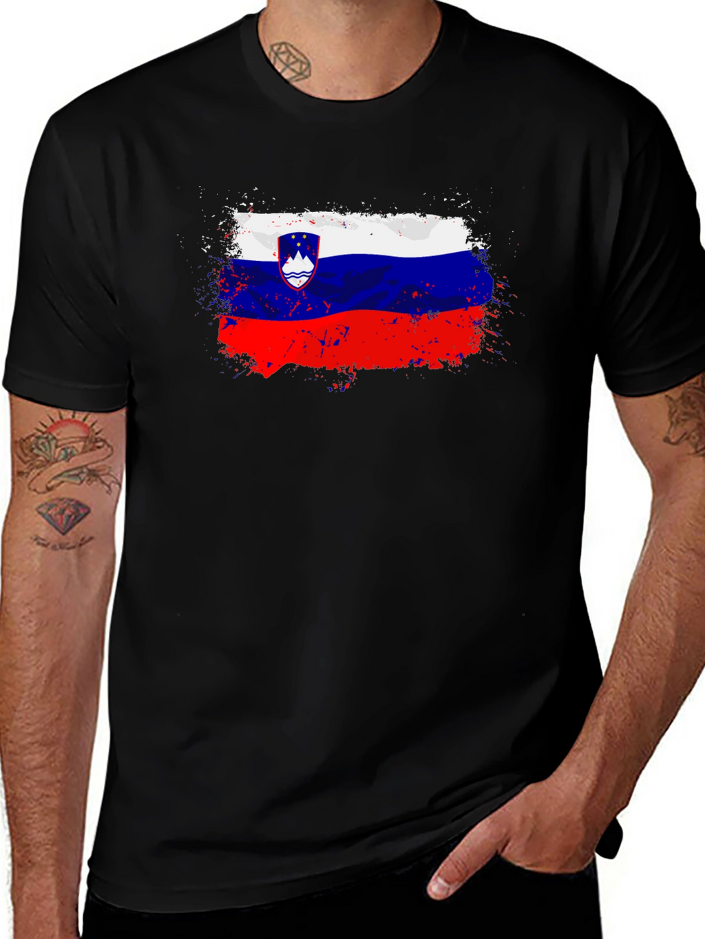 Slovenia Flag T-Shirt - Distressed Design