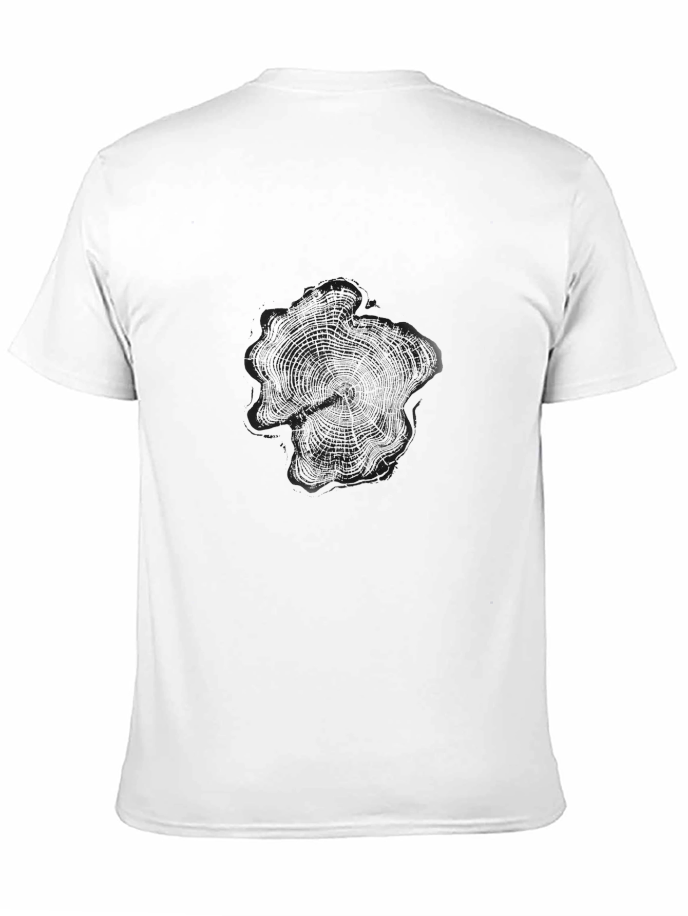 Black Tree Ring Graphic Tee - Nature Inspired
