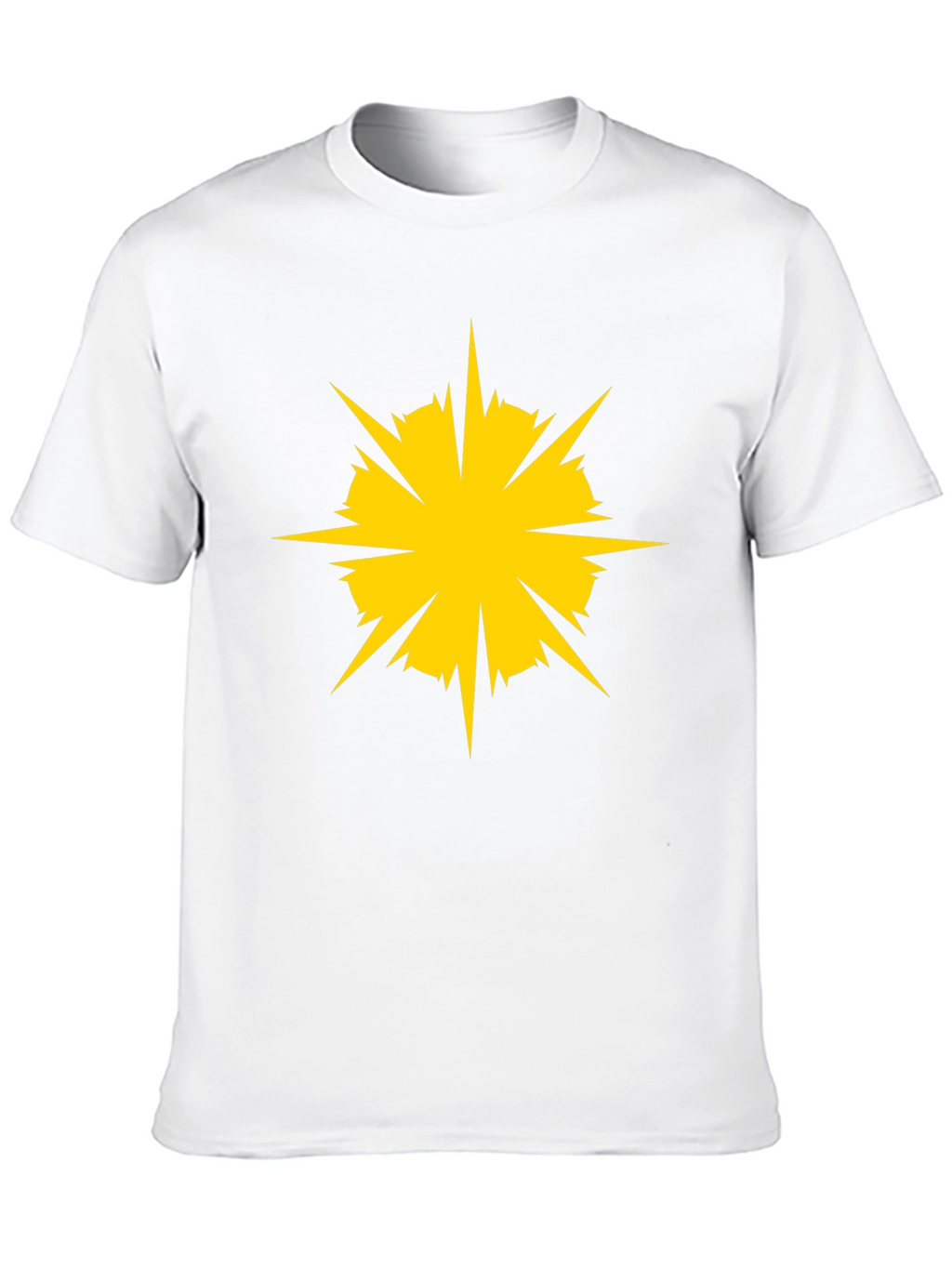 Black Tee with Yellow Starburst Graphic