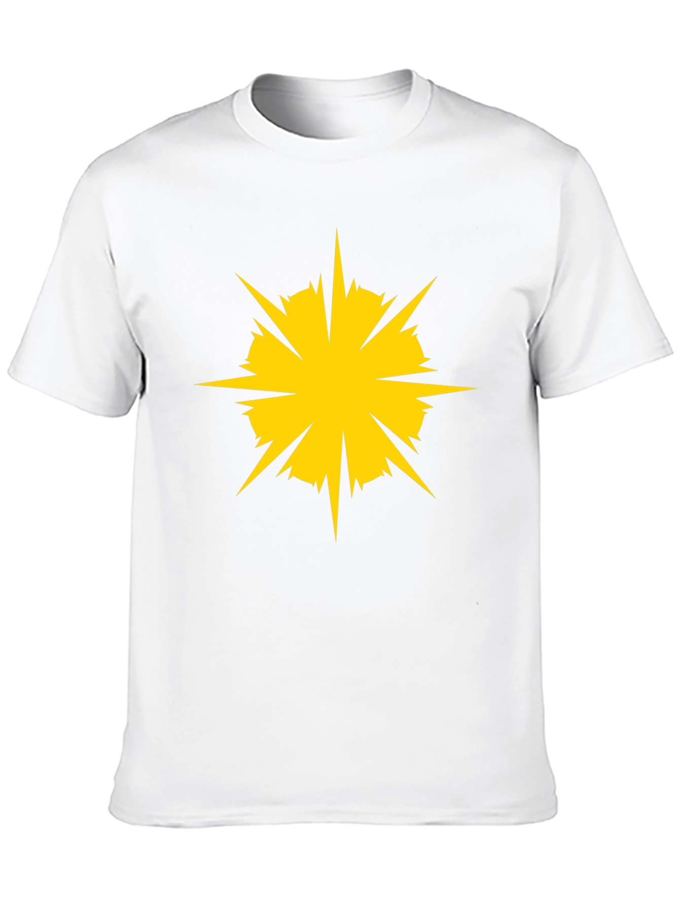 Black Tee with Yellow Starburst Graphic