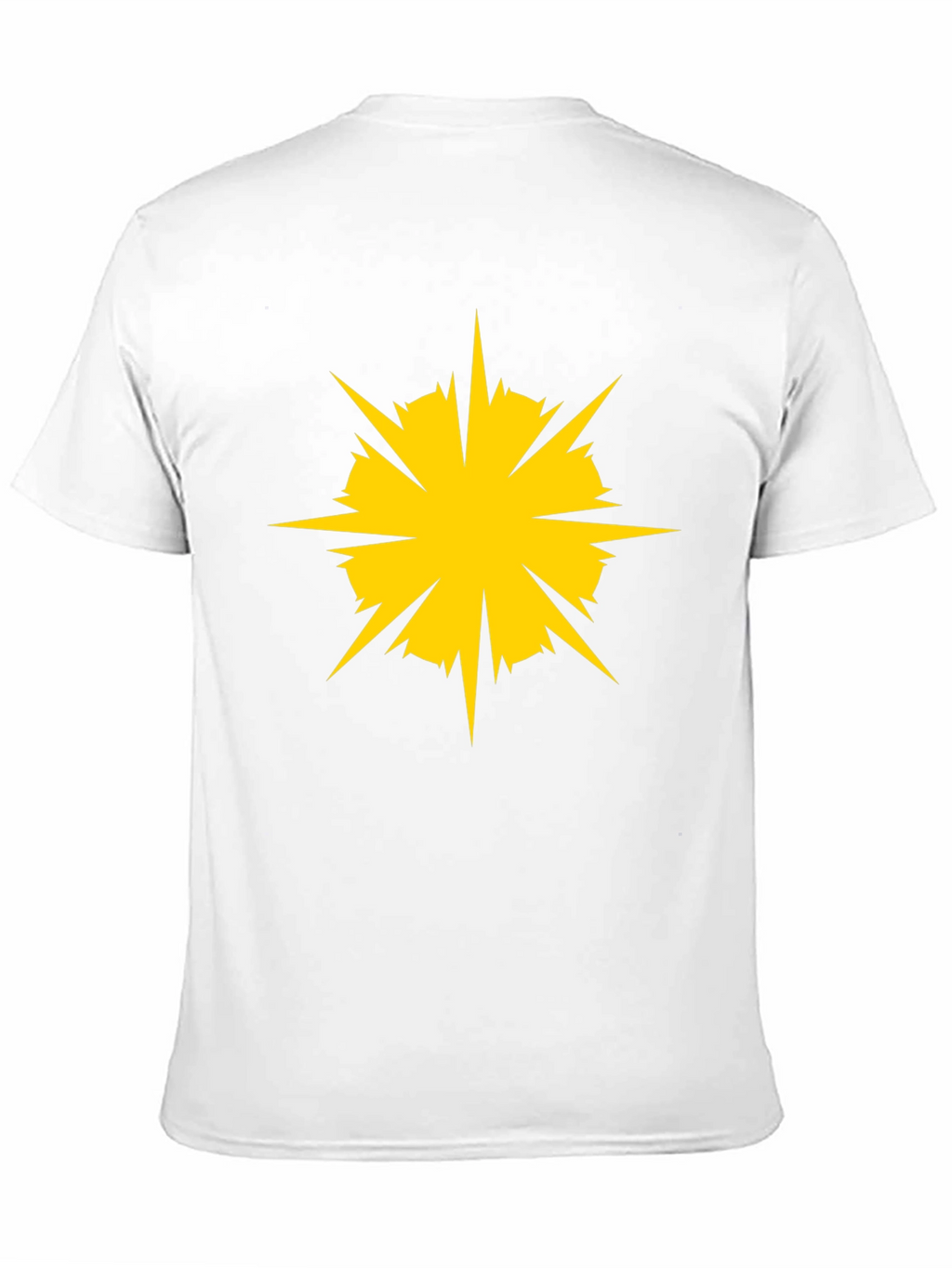 Black Tee with Yellow Starburst Graphic