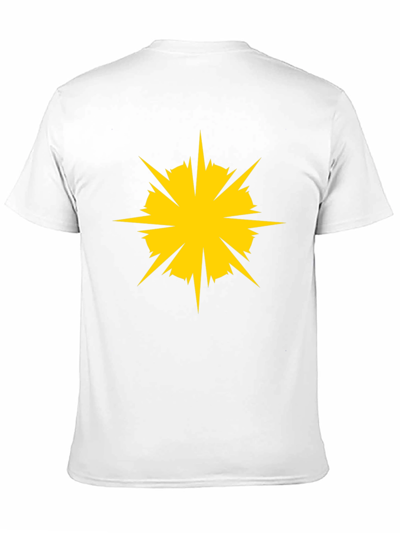 Black Tee with Yellow Starburst Graphic