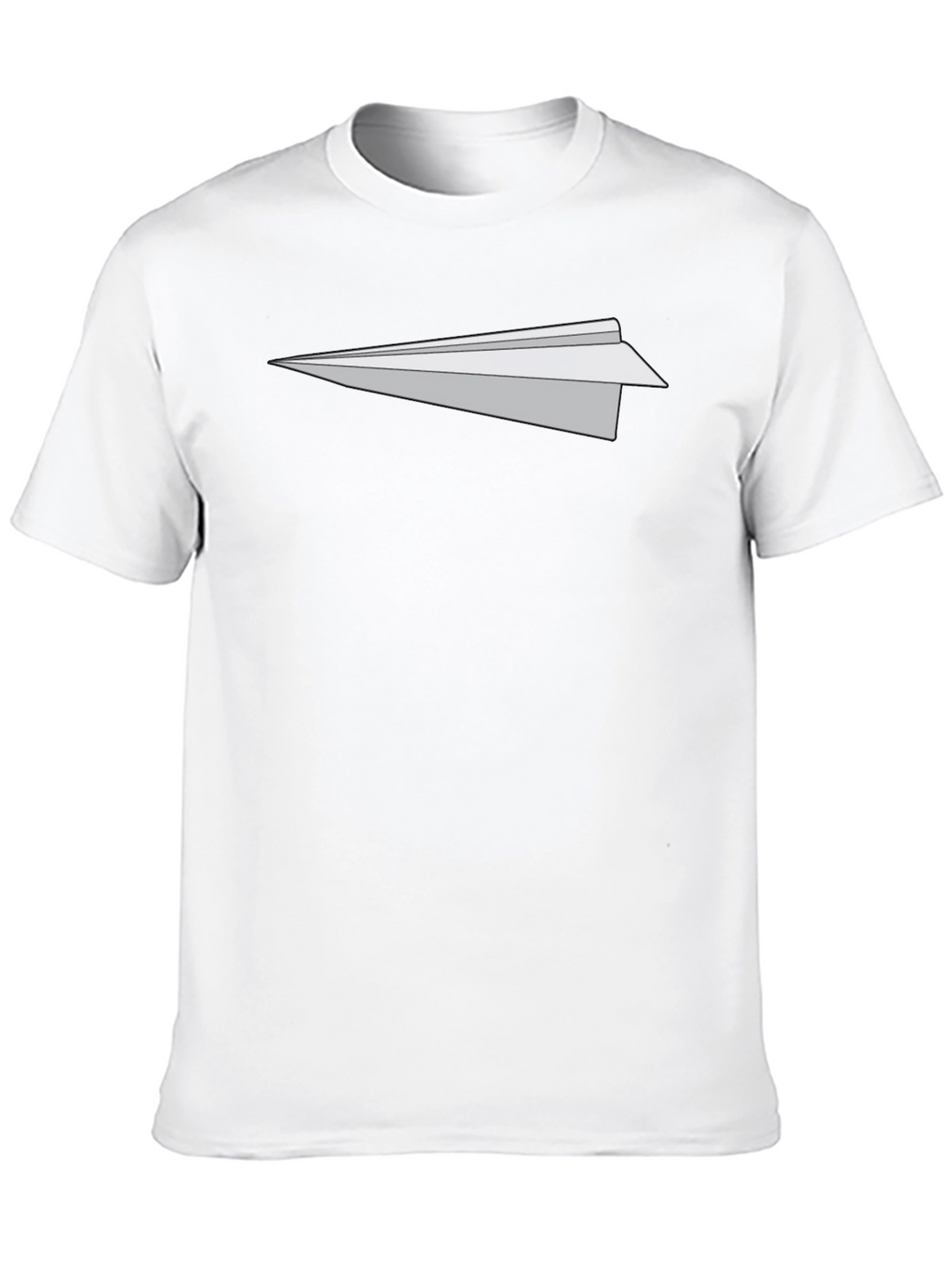 Mens Black T-Shirt with Paper Airplane Graphic